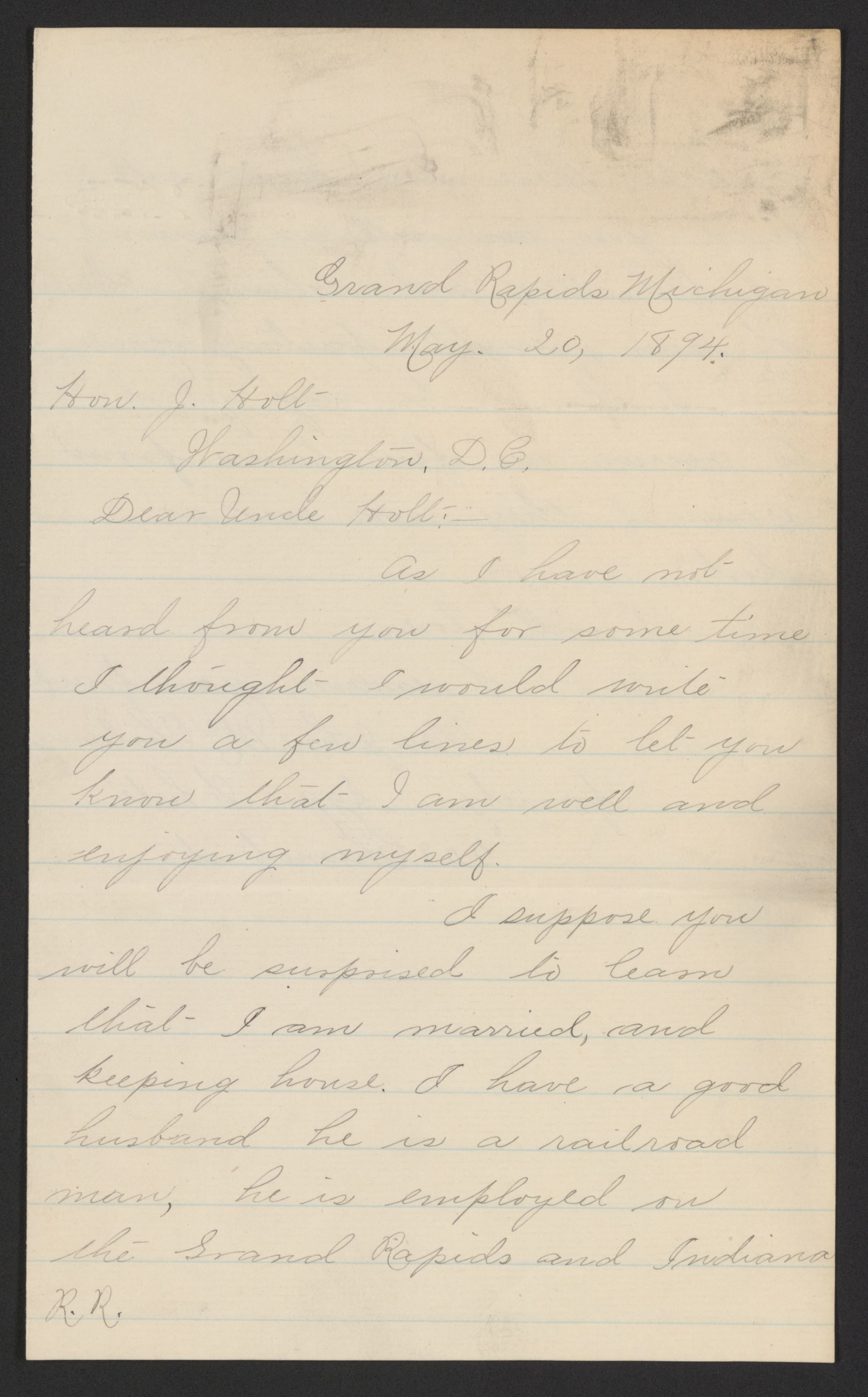 Scanned image of the current content page