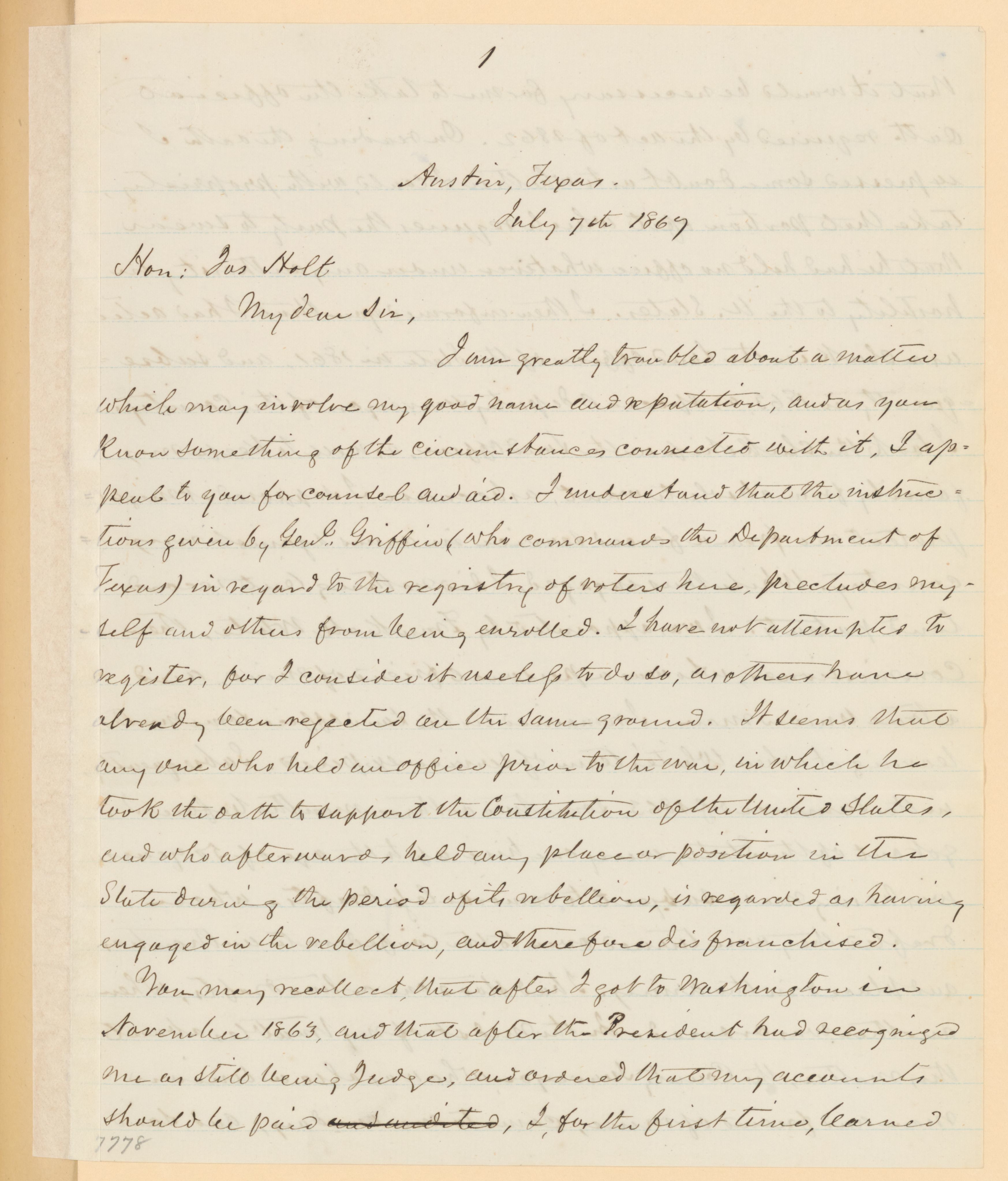 Scanned image of the current content page