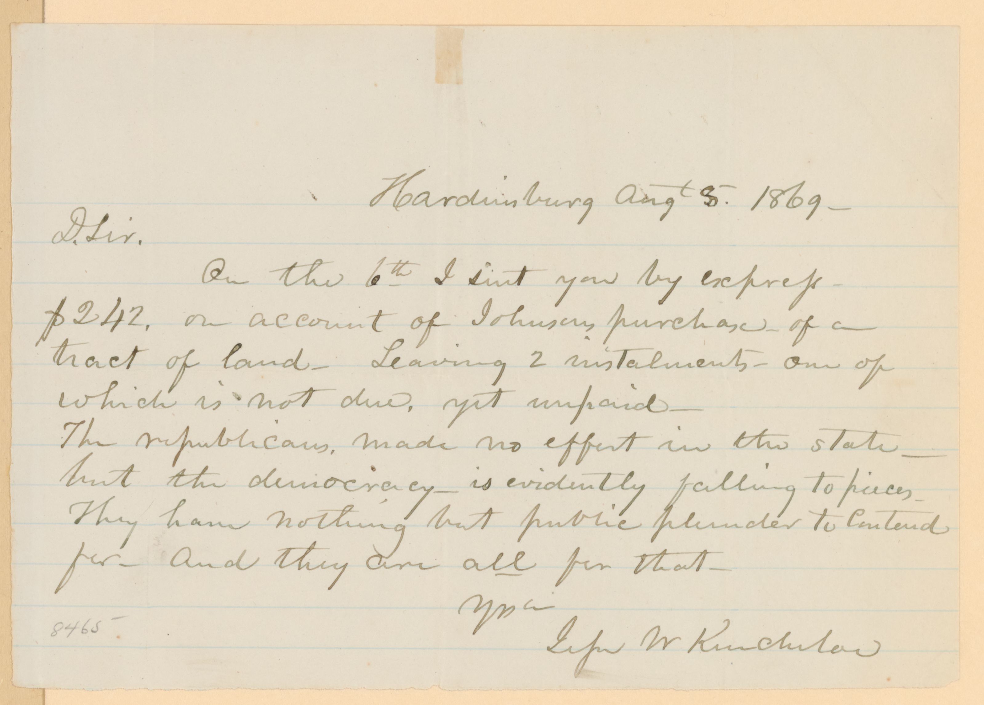 Scanned image of the current content page