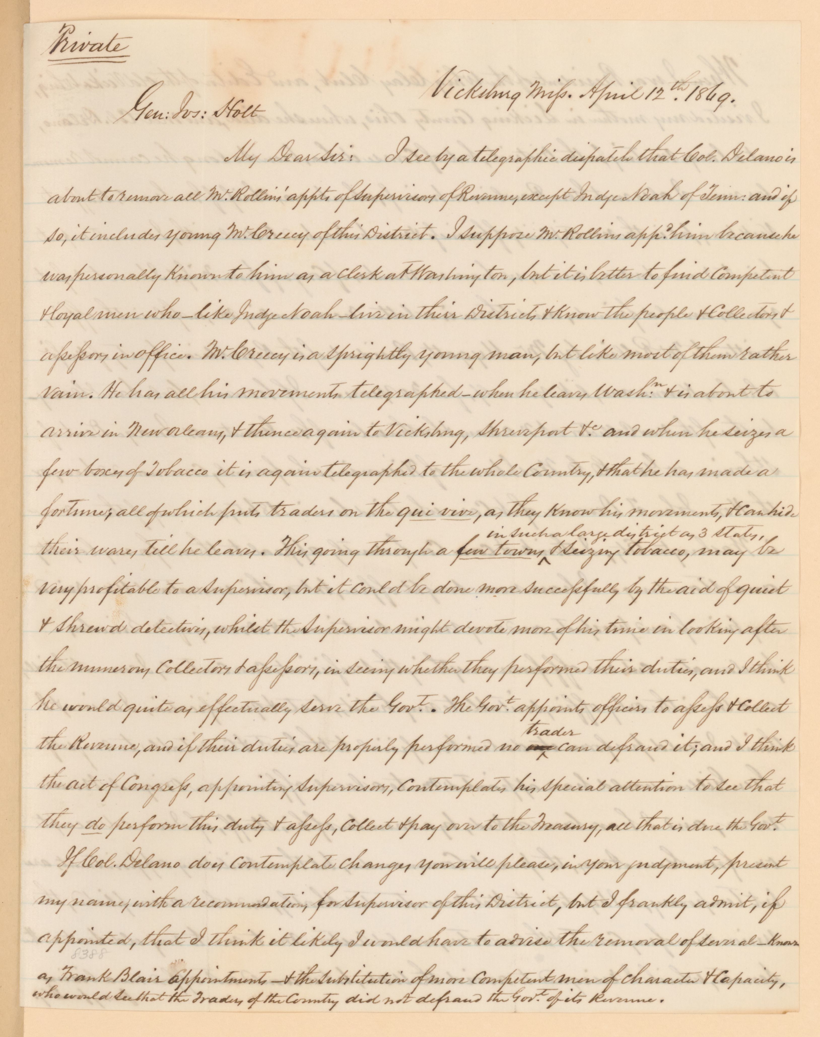 Scanned image of the current content page