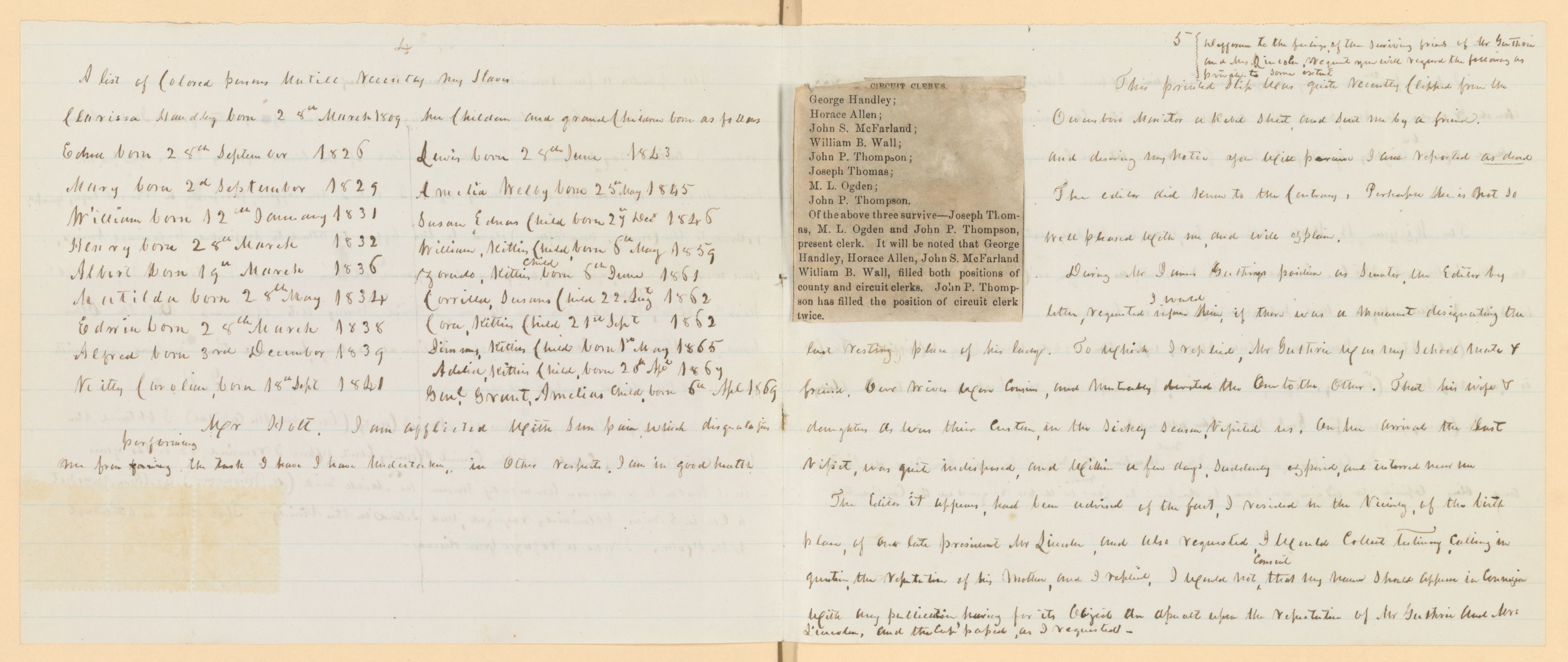 Scanned image of the current content page