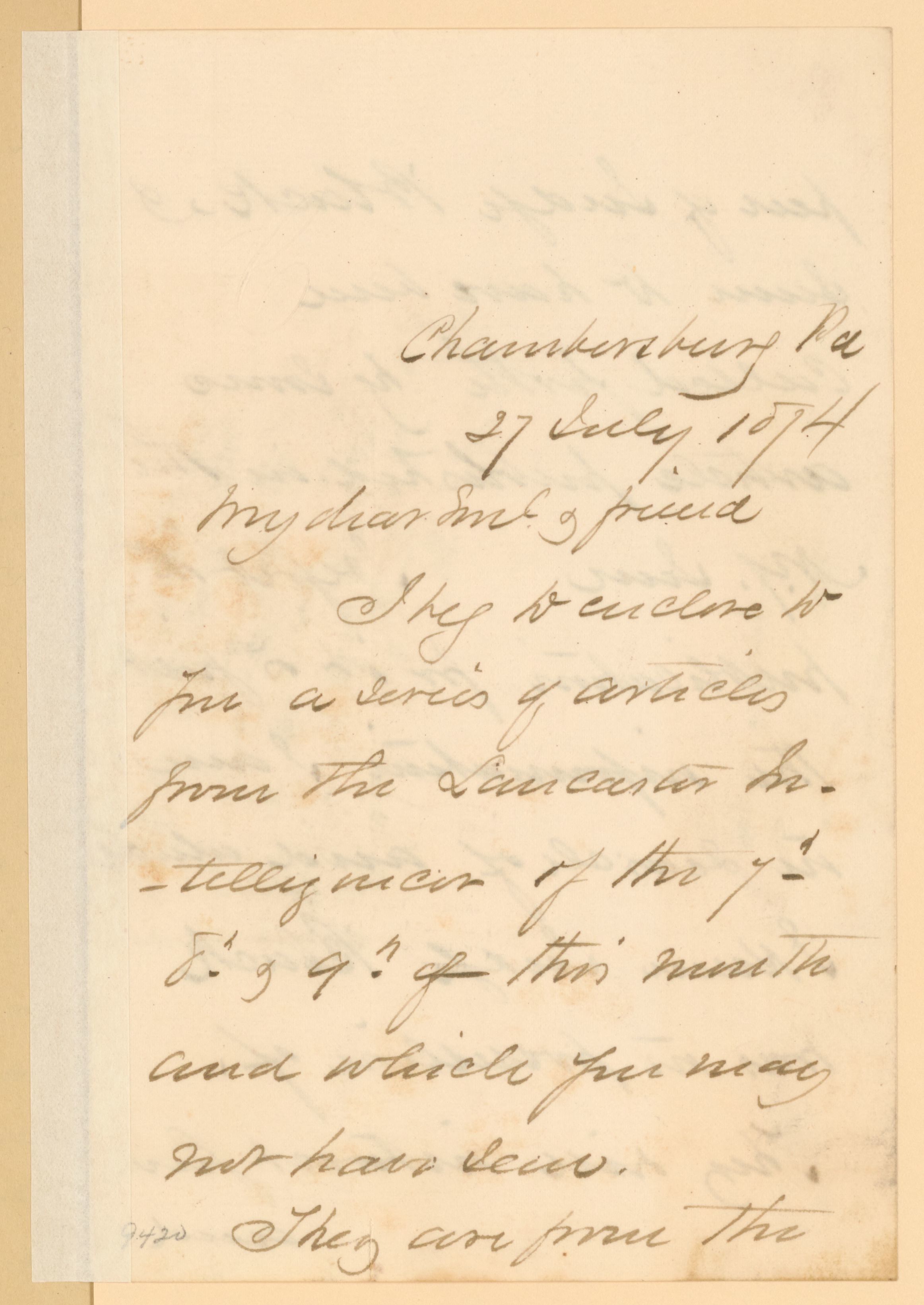 Scanned image of the current content page