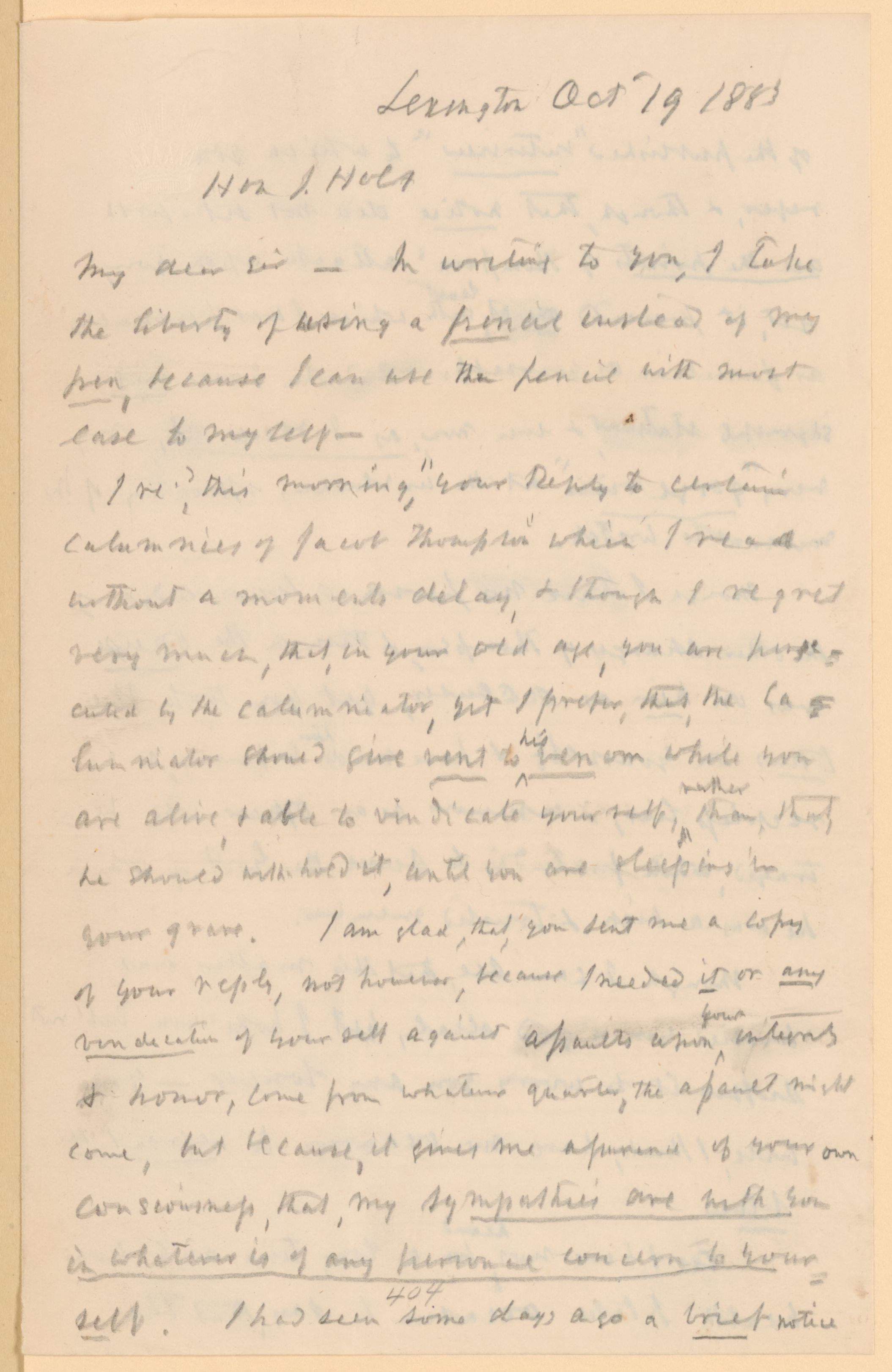 Scanned image of the current content page