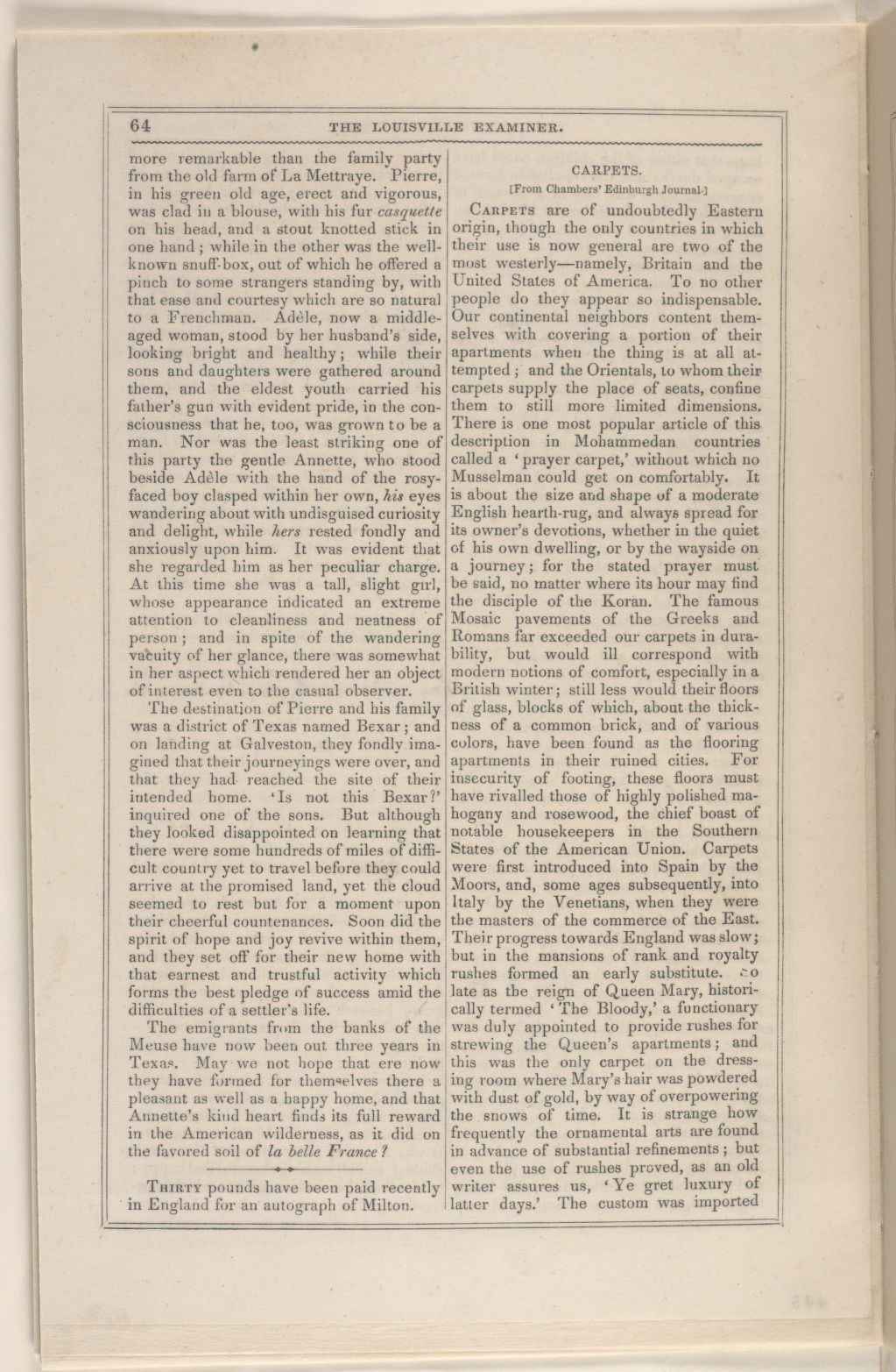 Scanned image of the current content page