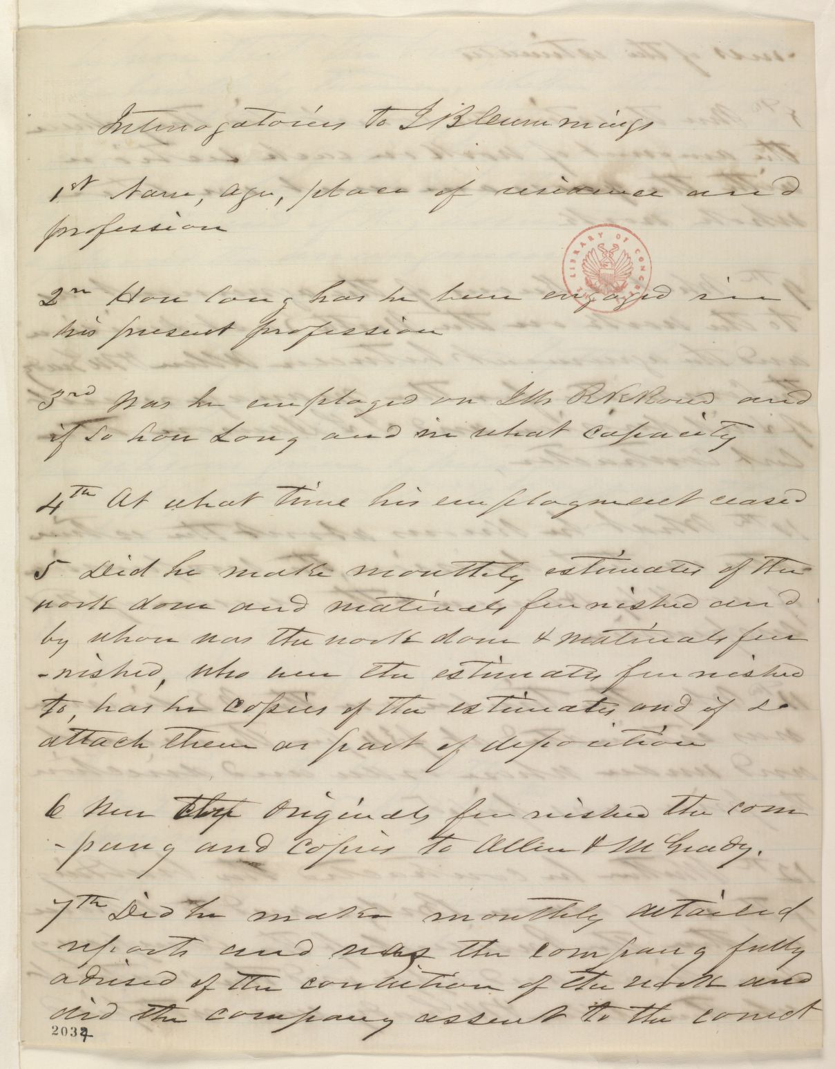 Scanned image of the current content page