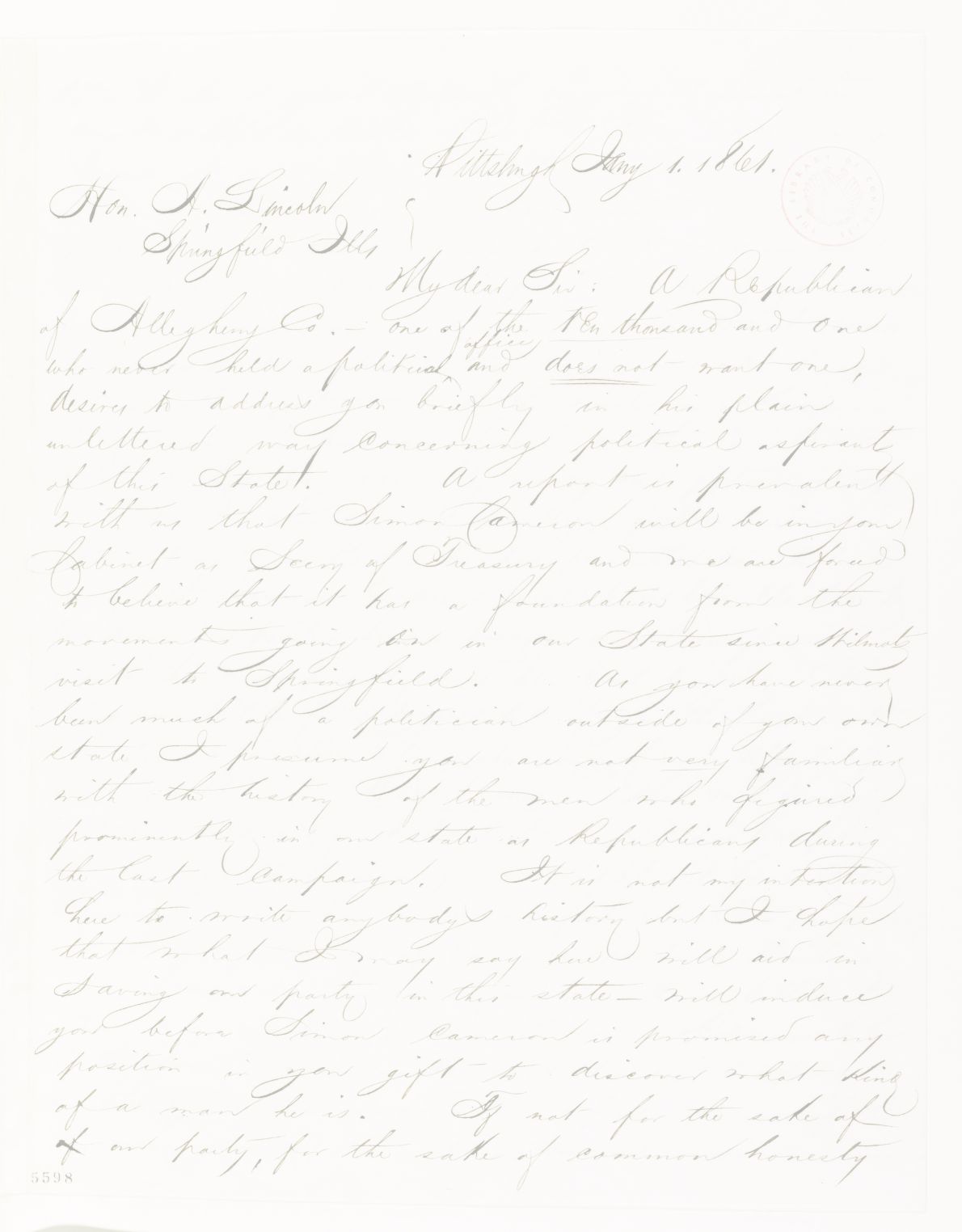 Scanned image of the current content page