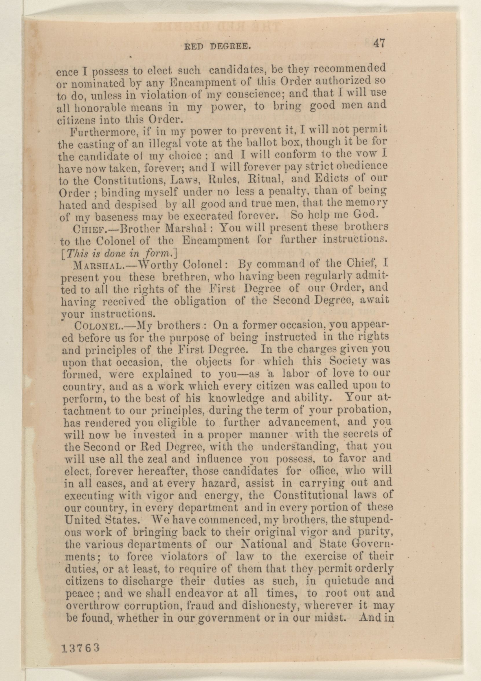 Scanned image of the current content page