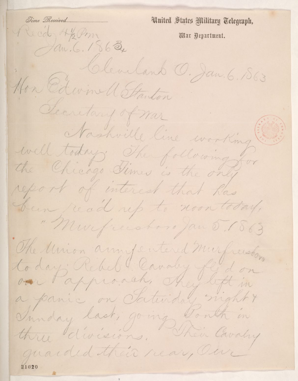 Scanned image of the current content page