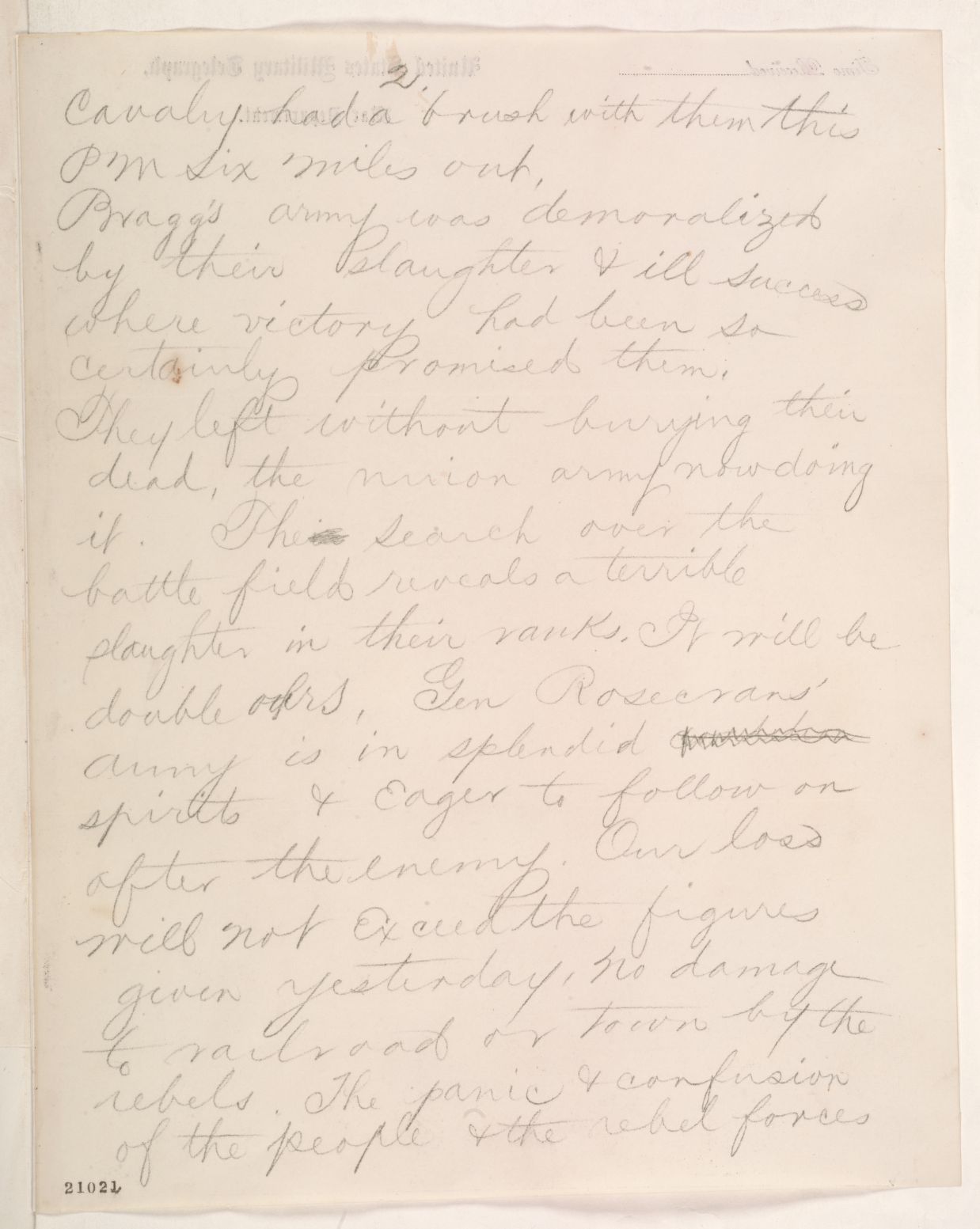 Scanned image of the current content page