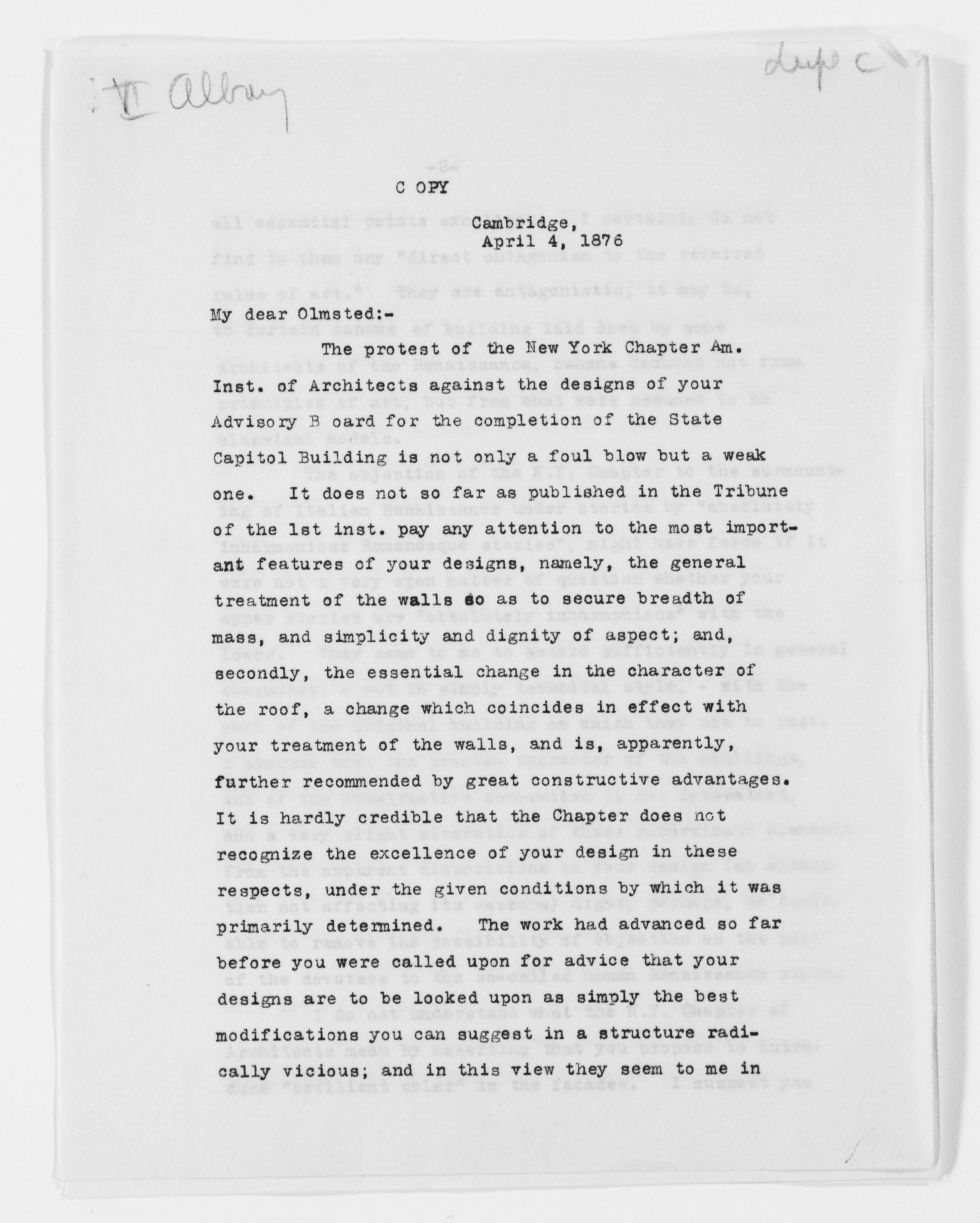 Scanned image of the current content page