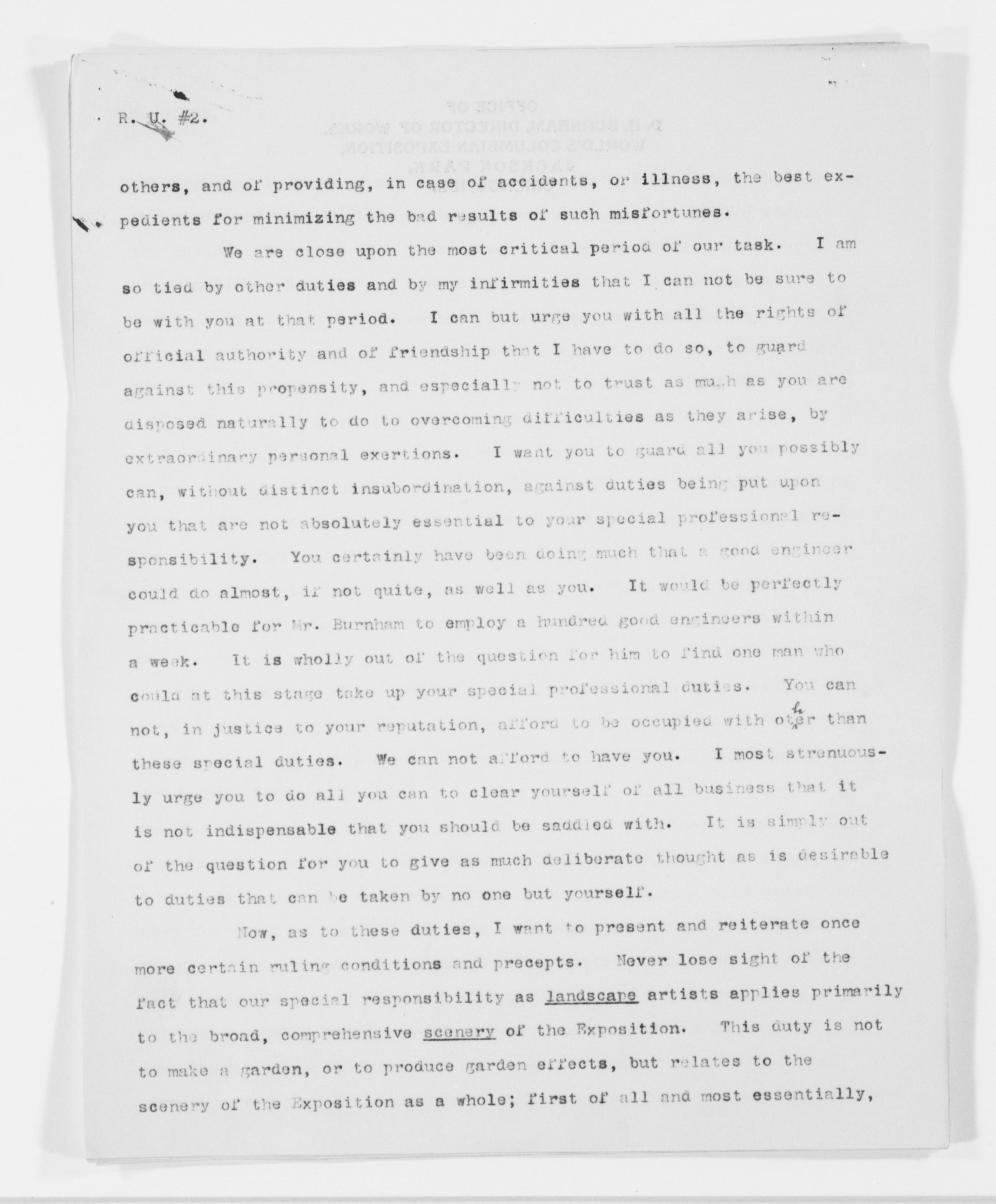 Scanned image of the current content page