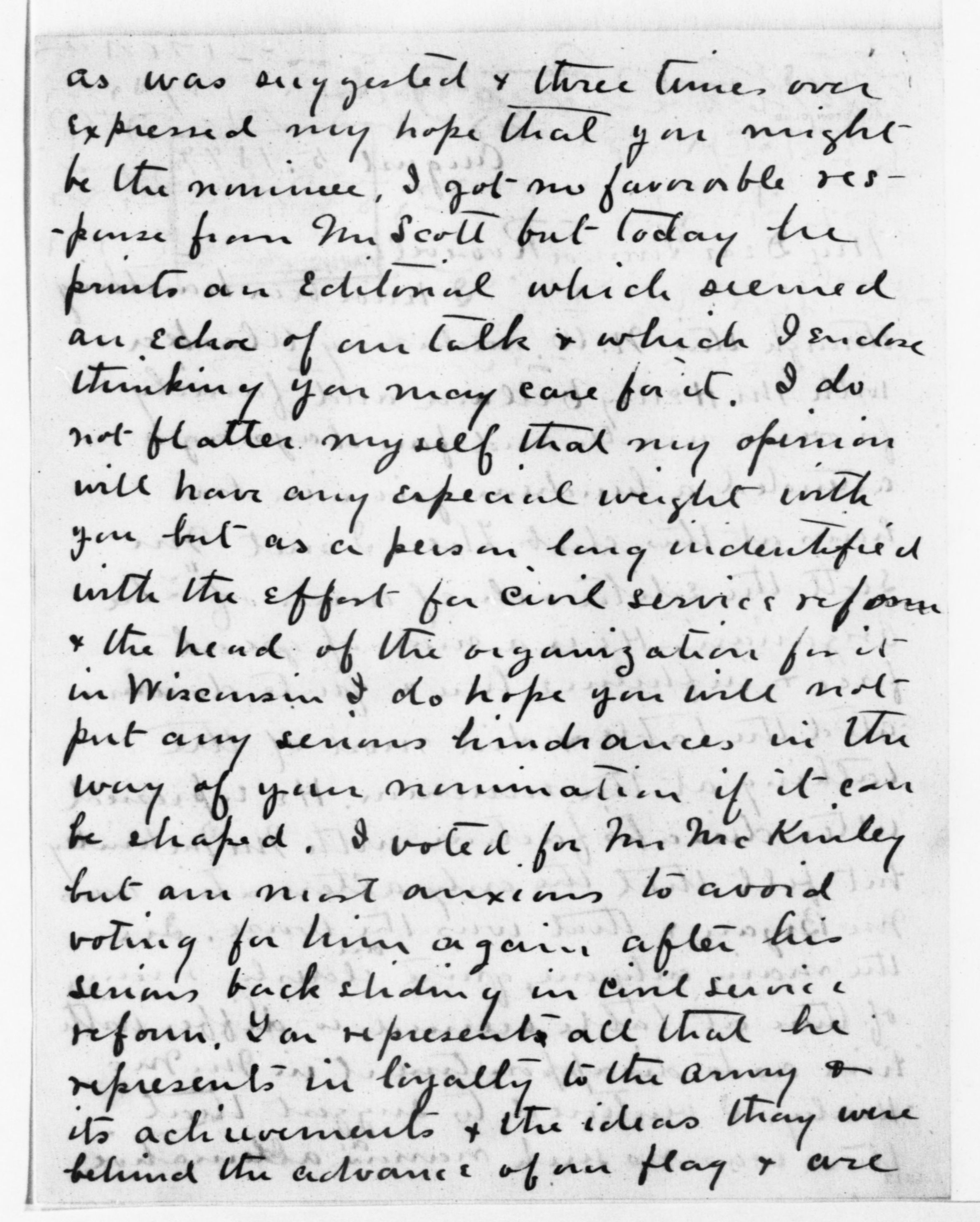 Scanned image of the current content page