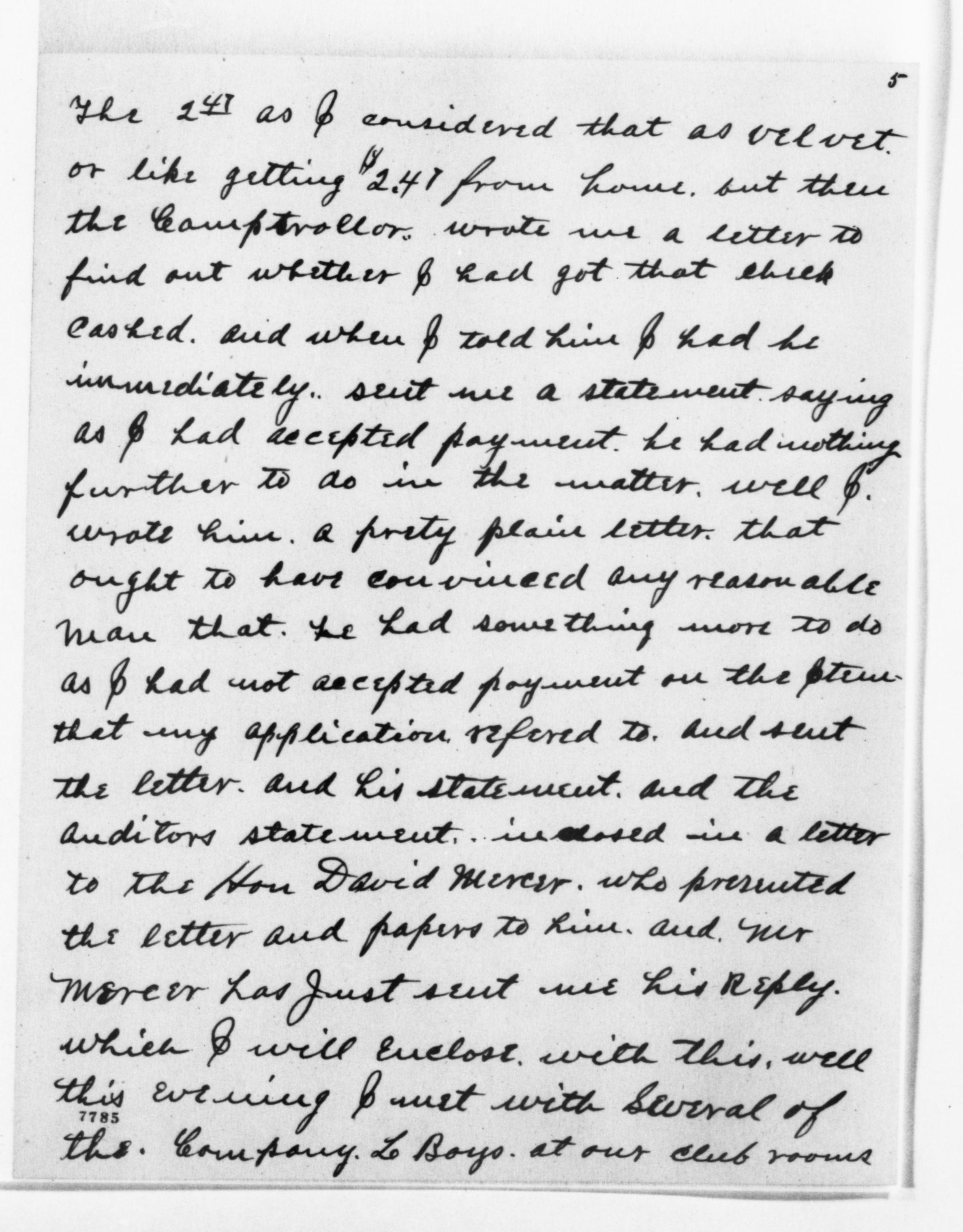 Scanned image of the current content page