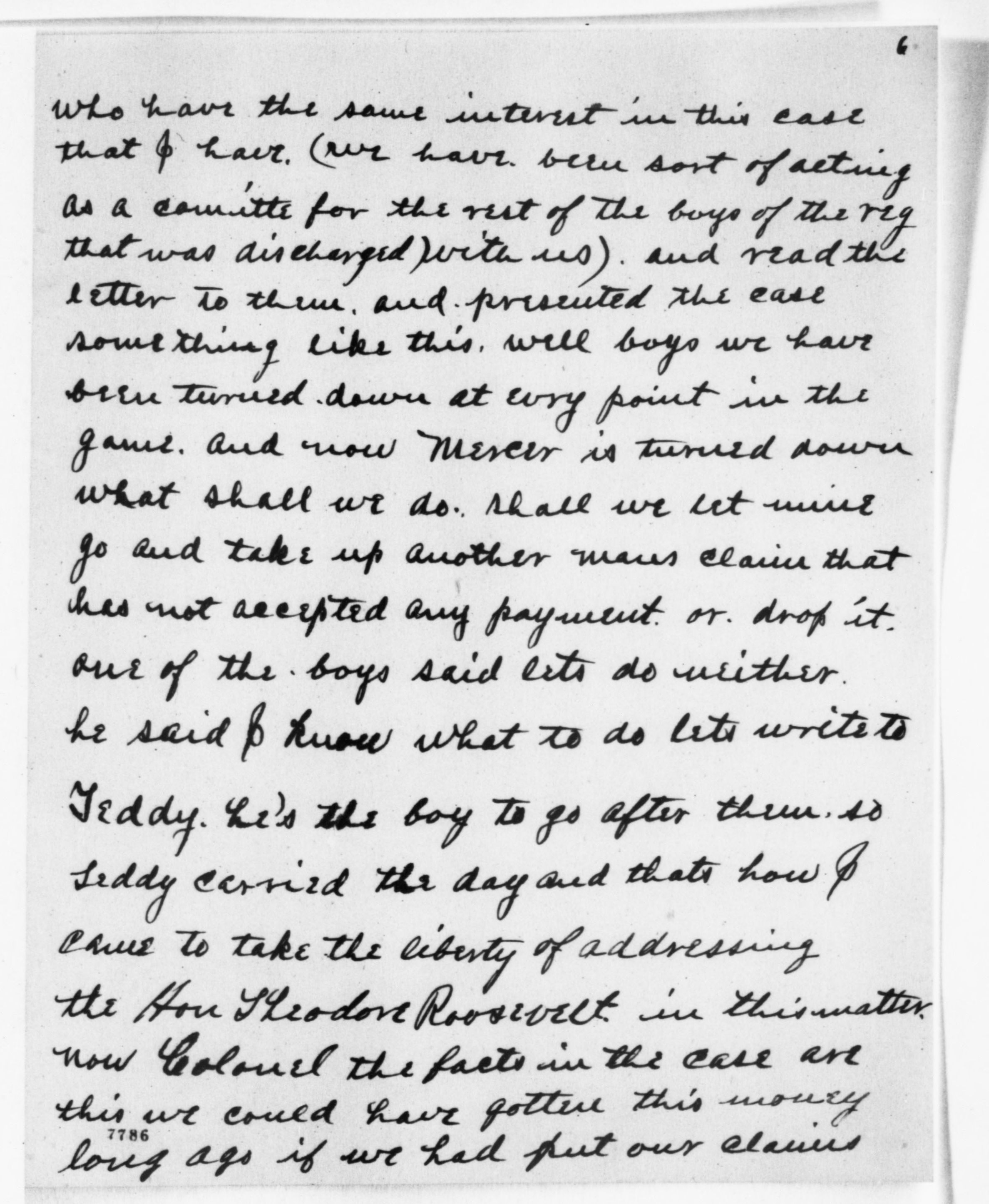 Scanned image of the current content page