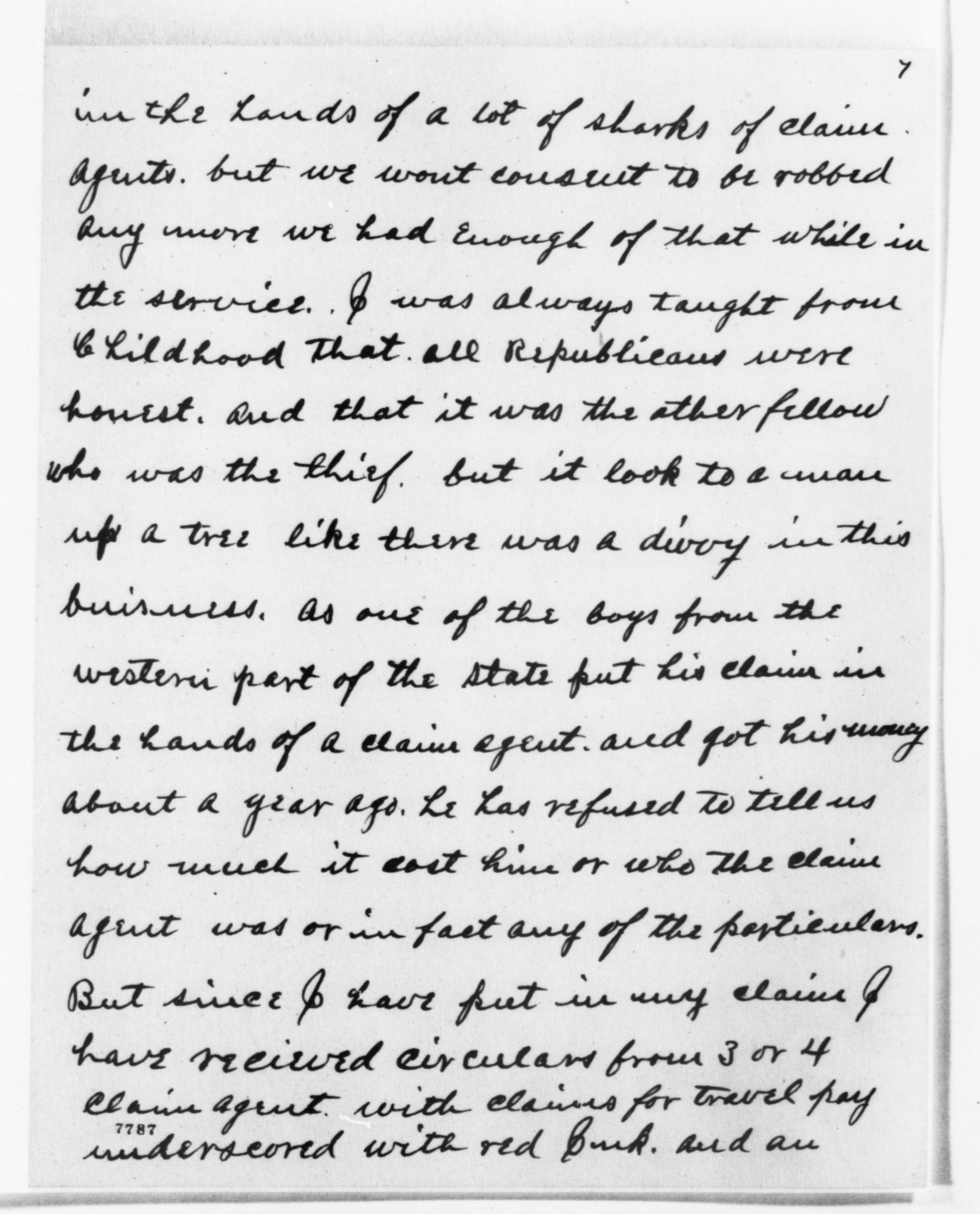 Scanned image of the current content page