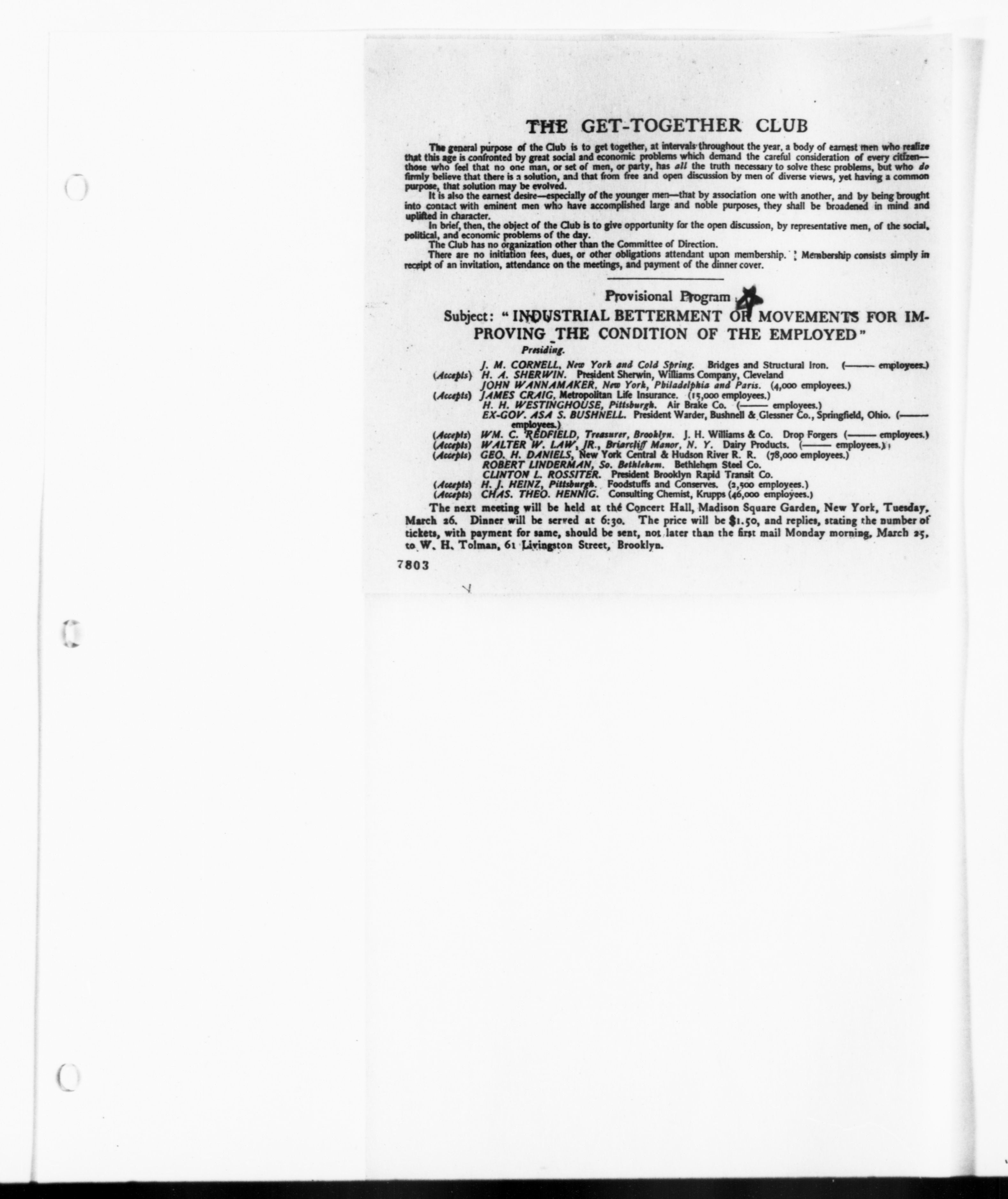 Scanned image of the current content page