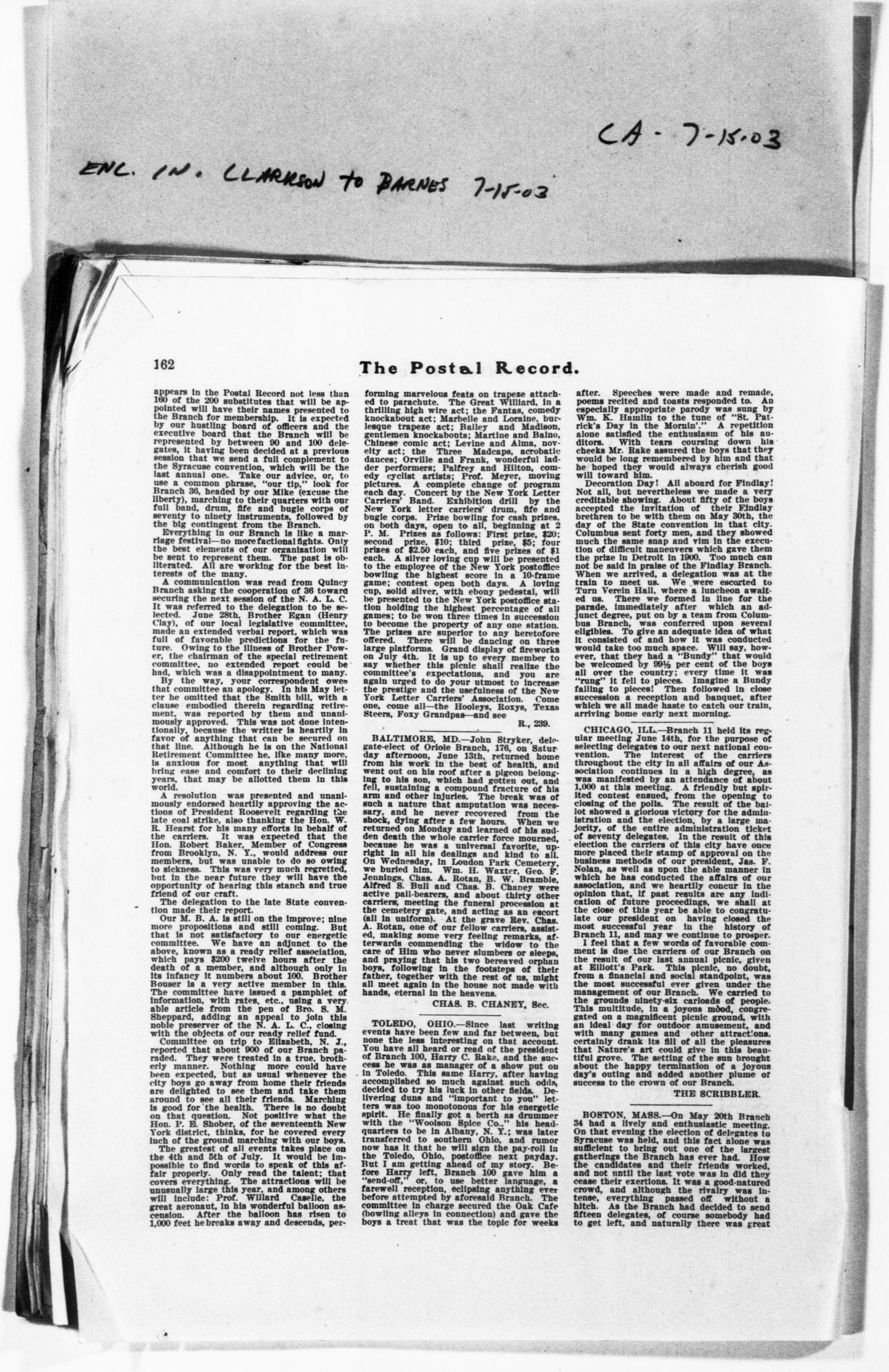 Scanned image of the current content page