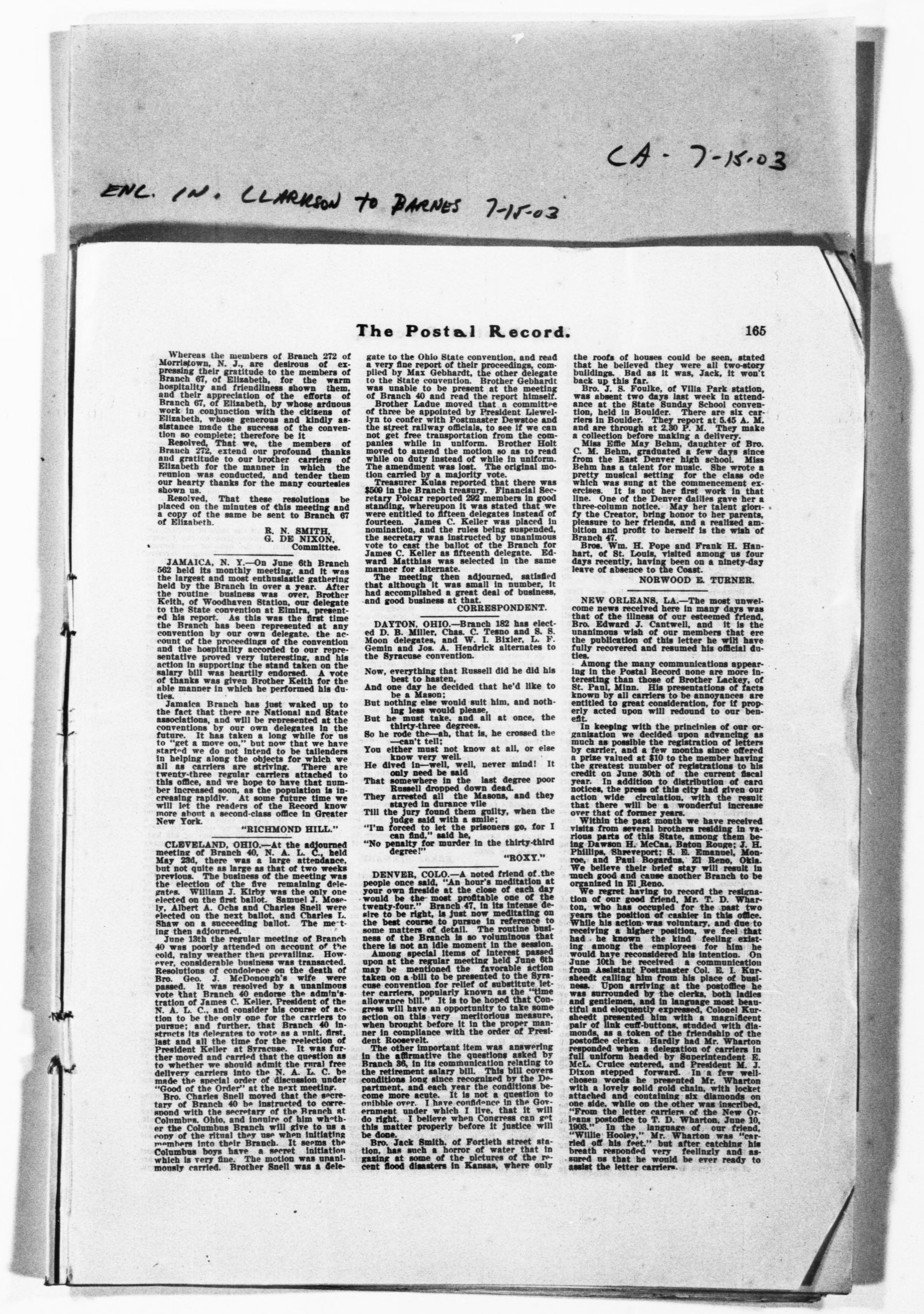 Scanned image of the current content page