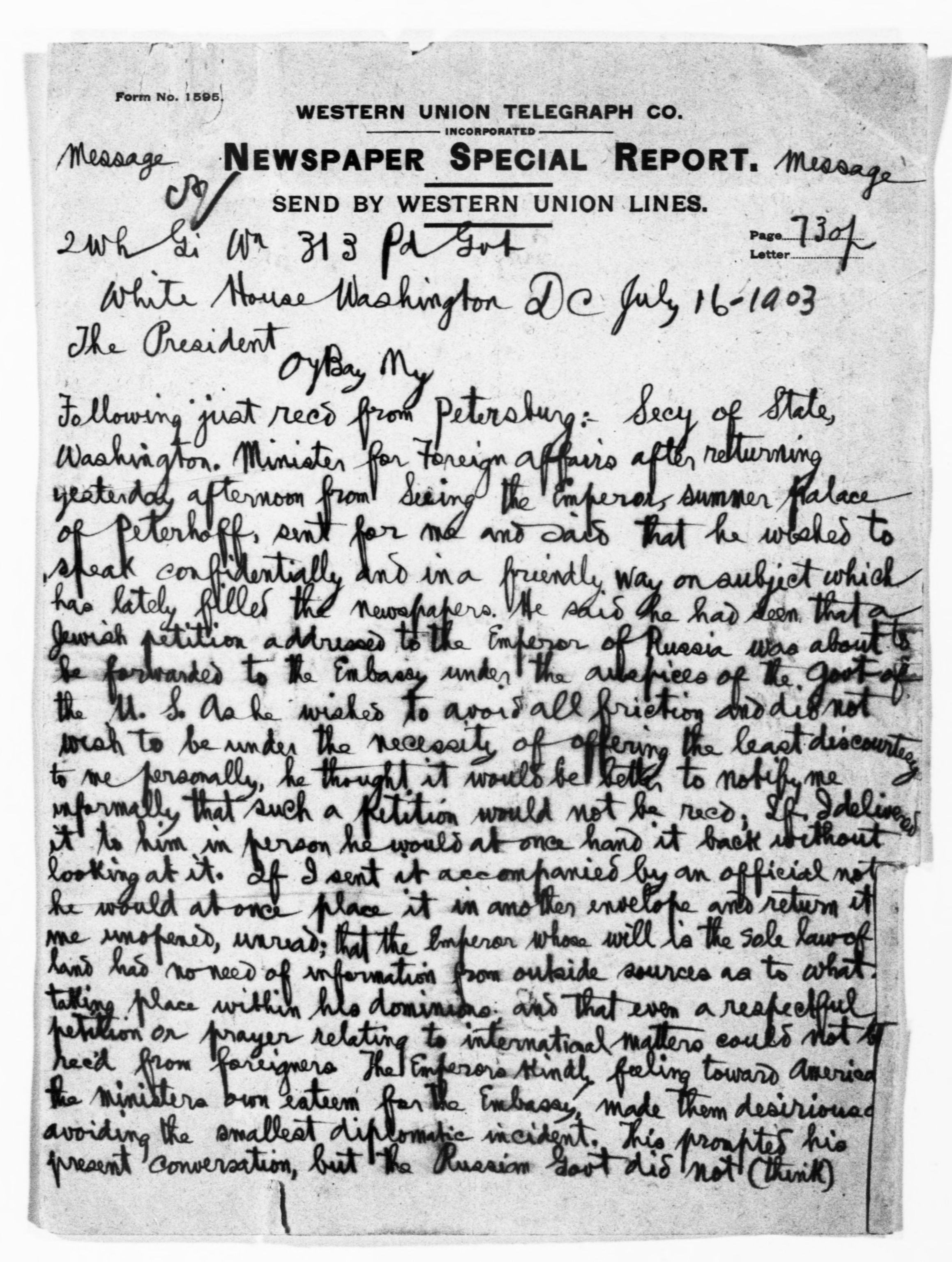 Scanned image of the current content page