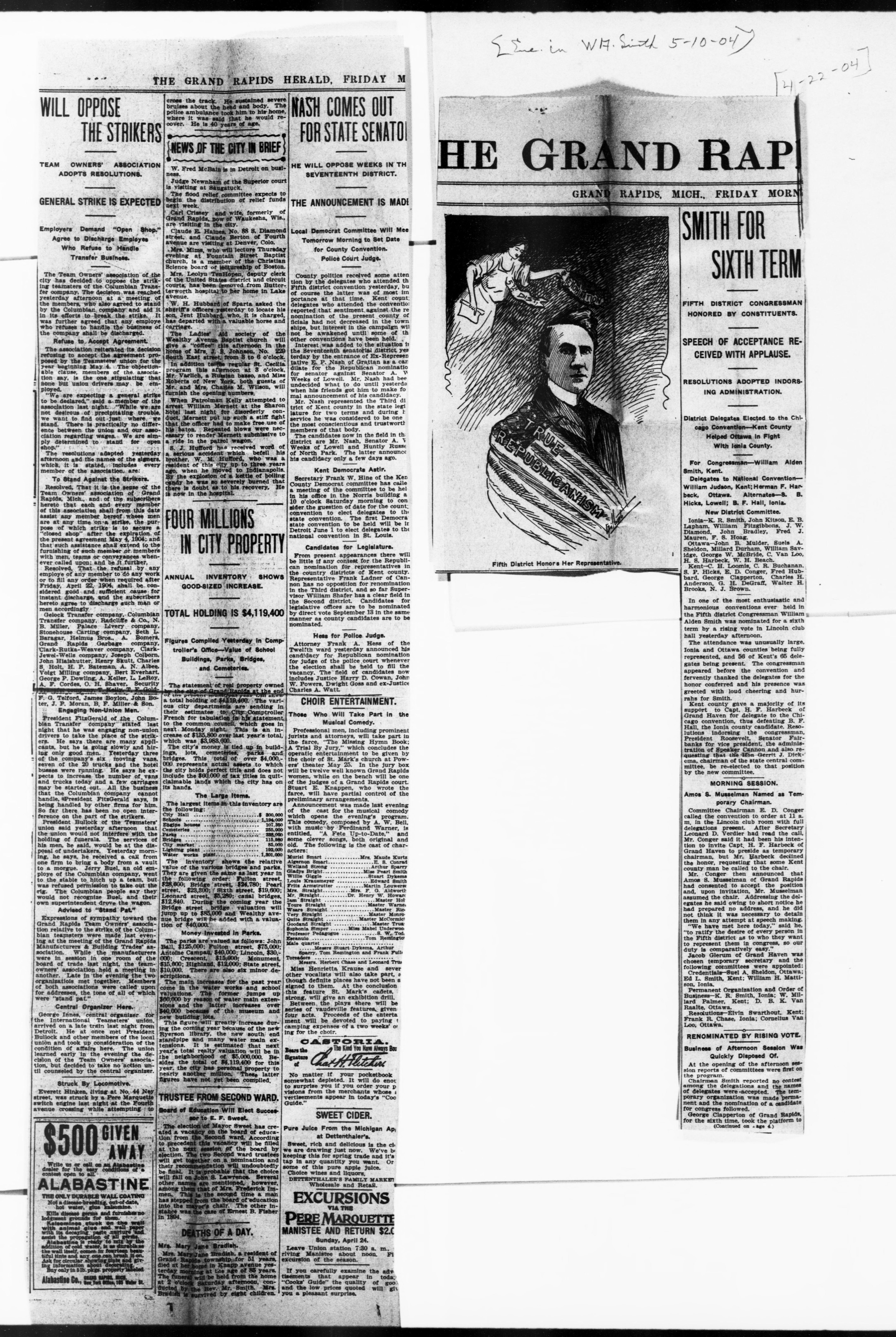 Scanned image of the current content page