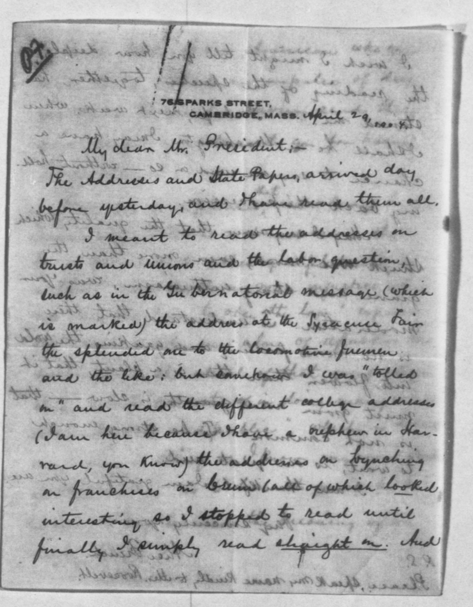 Scanned image of the current content page