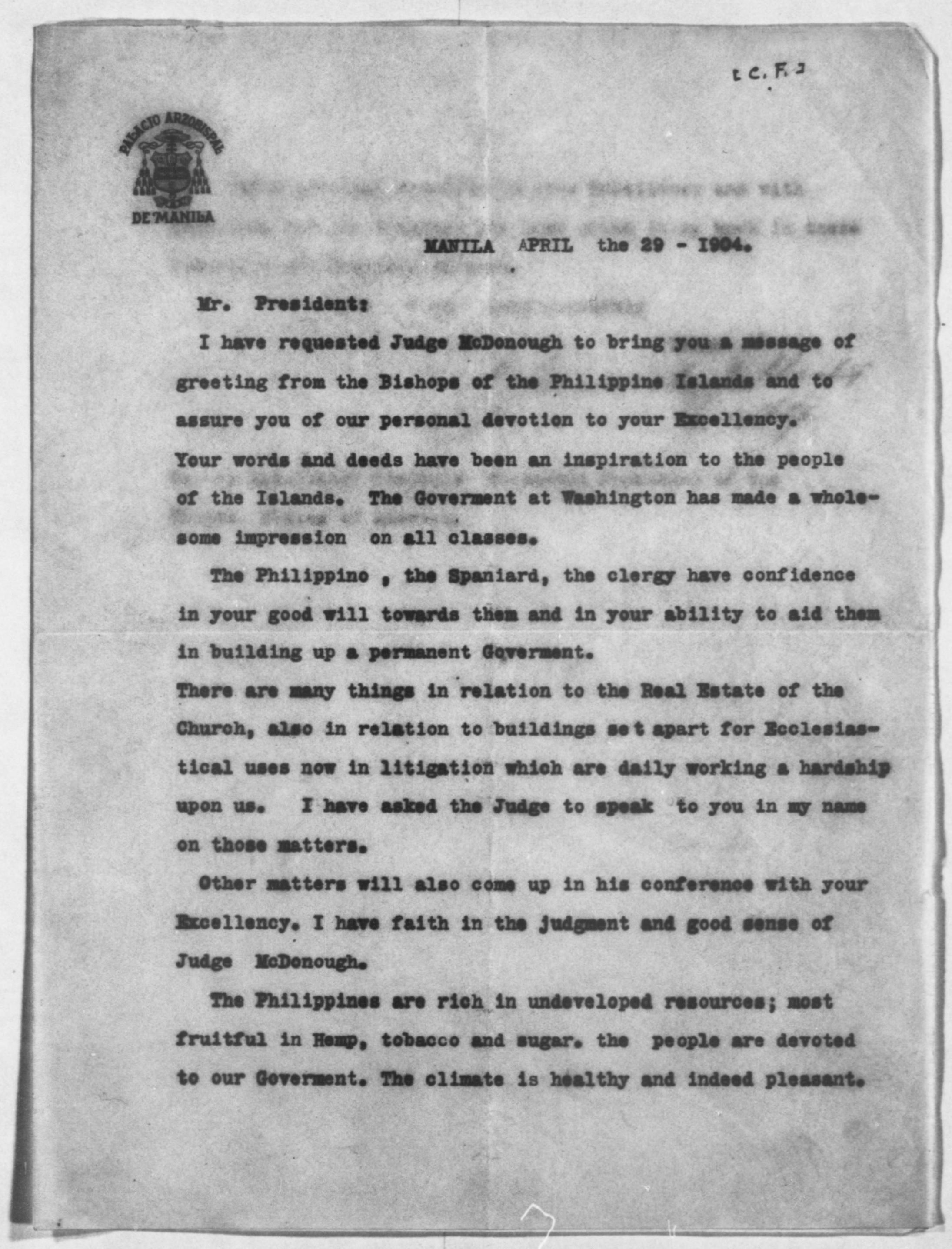 Scanned image of the current content page