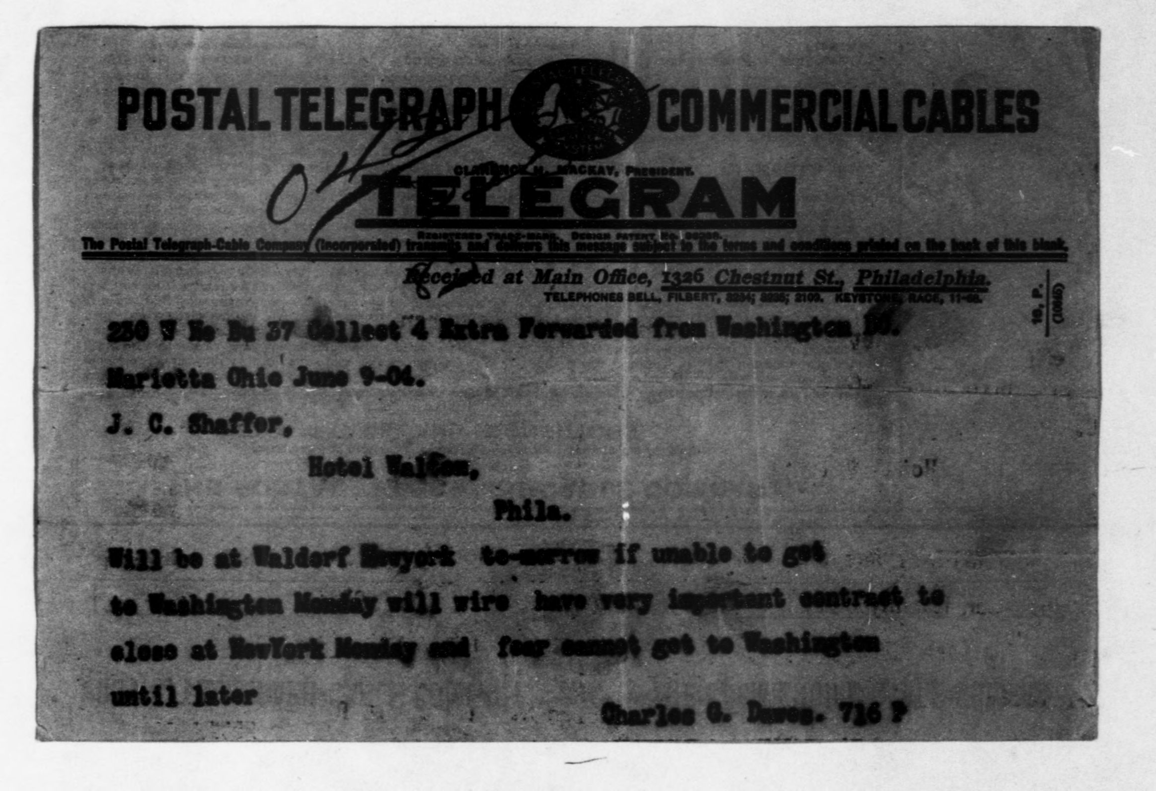 Scanned image of the current content page