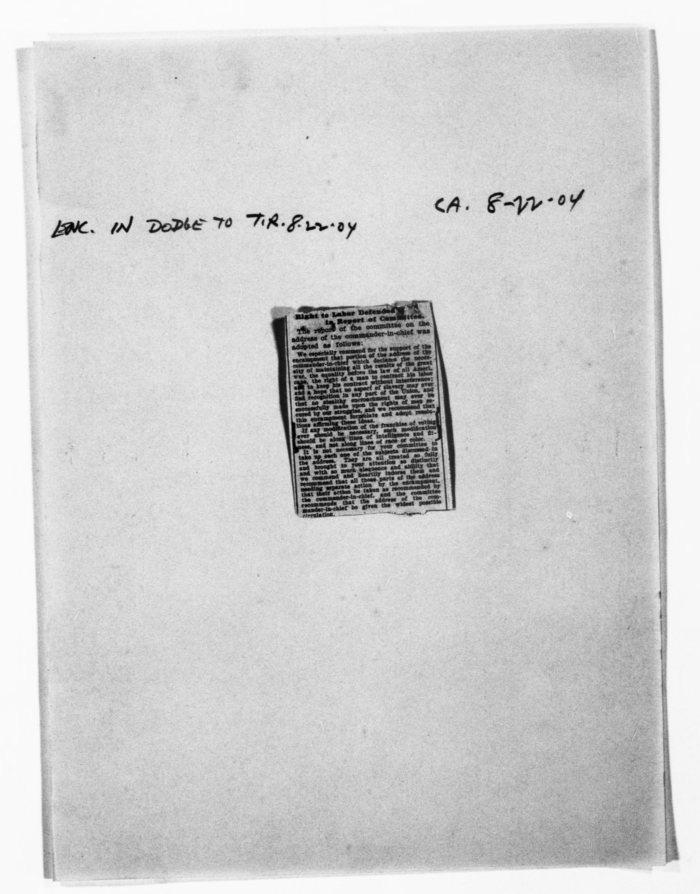 Scanned image of the current content page