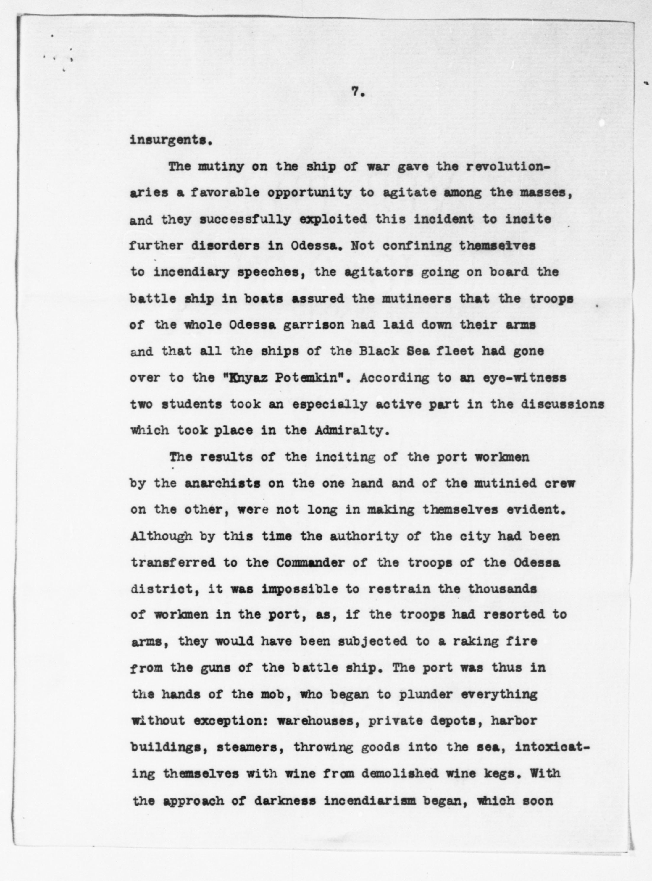 Scanned image of the current content page