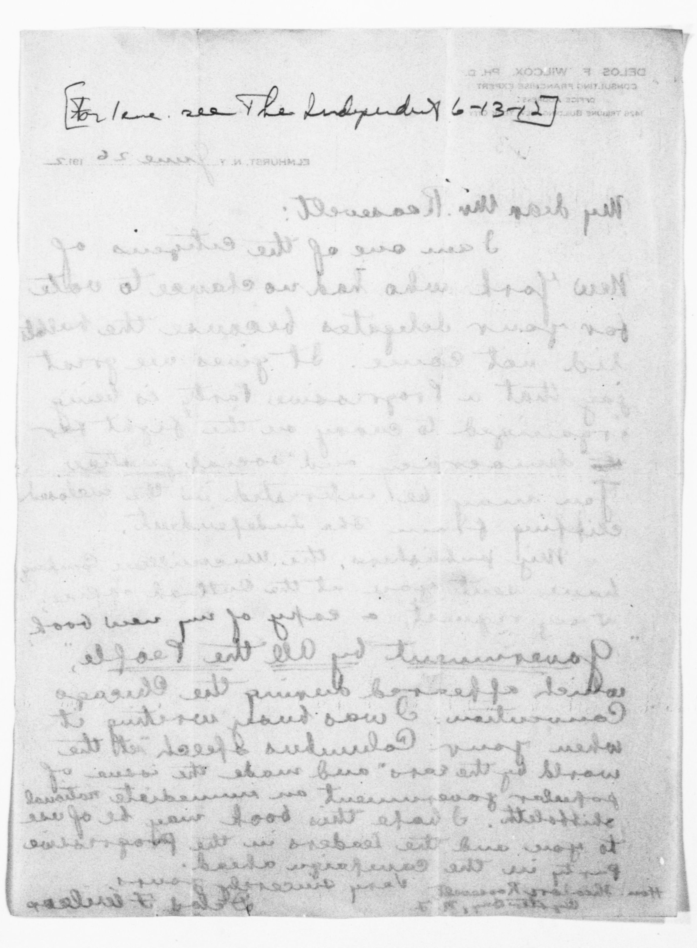 Scanned image of the current content page