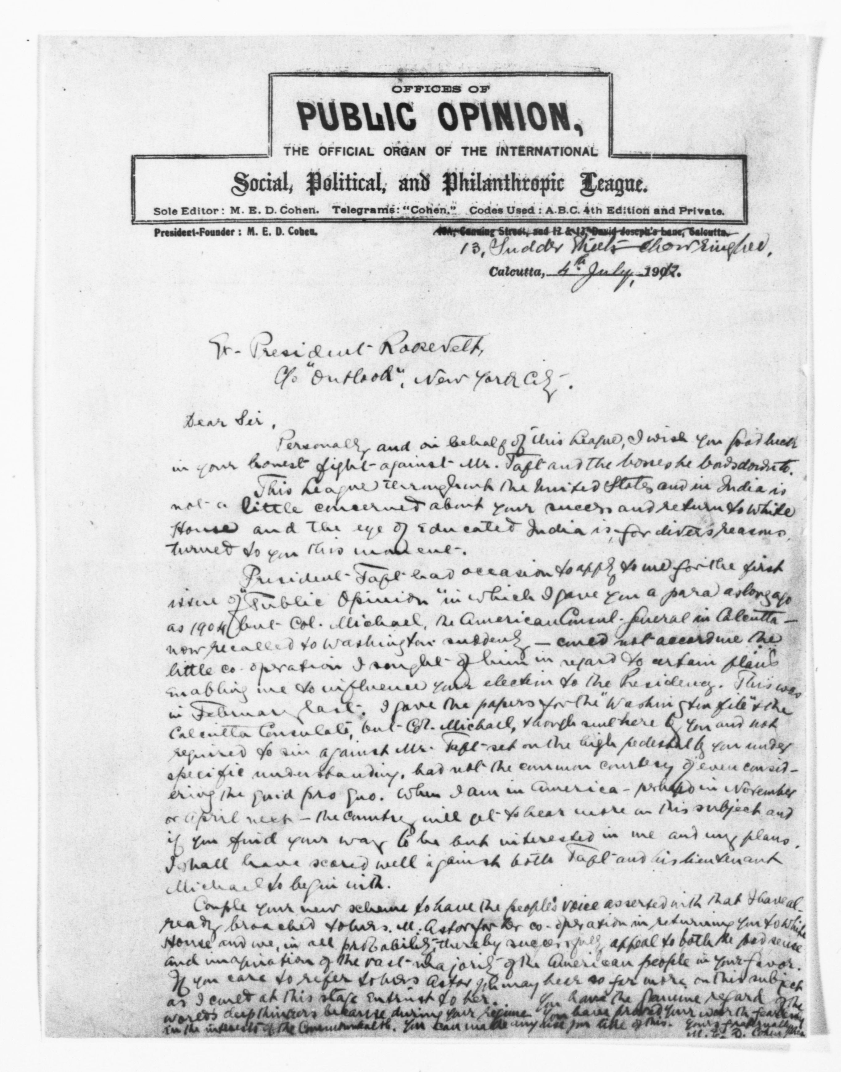 Scanned image of the current content page