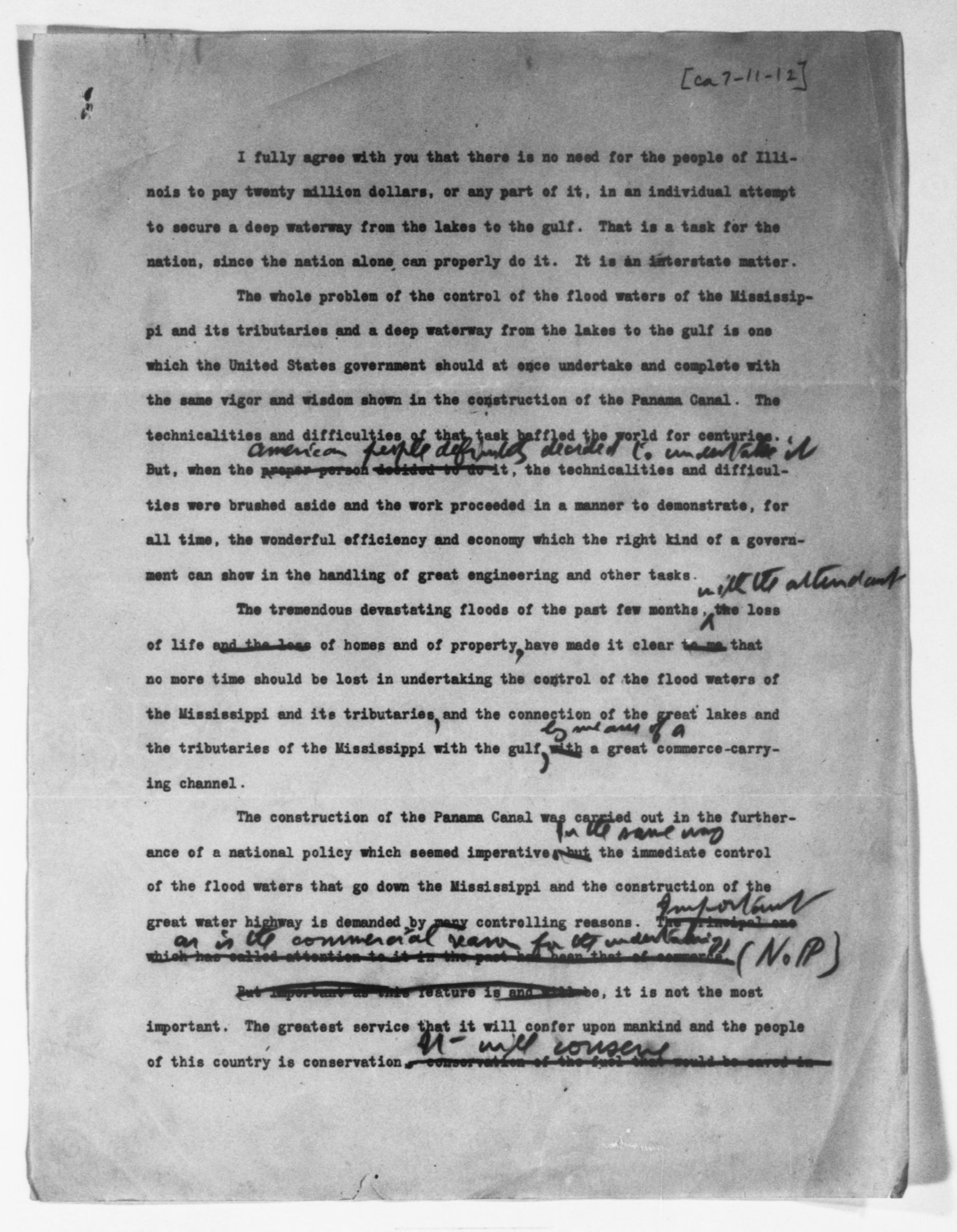 Scanned image of the current content page