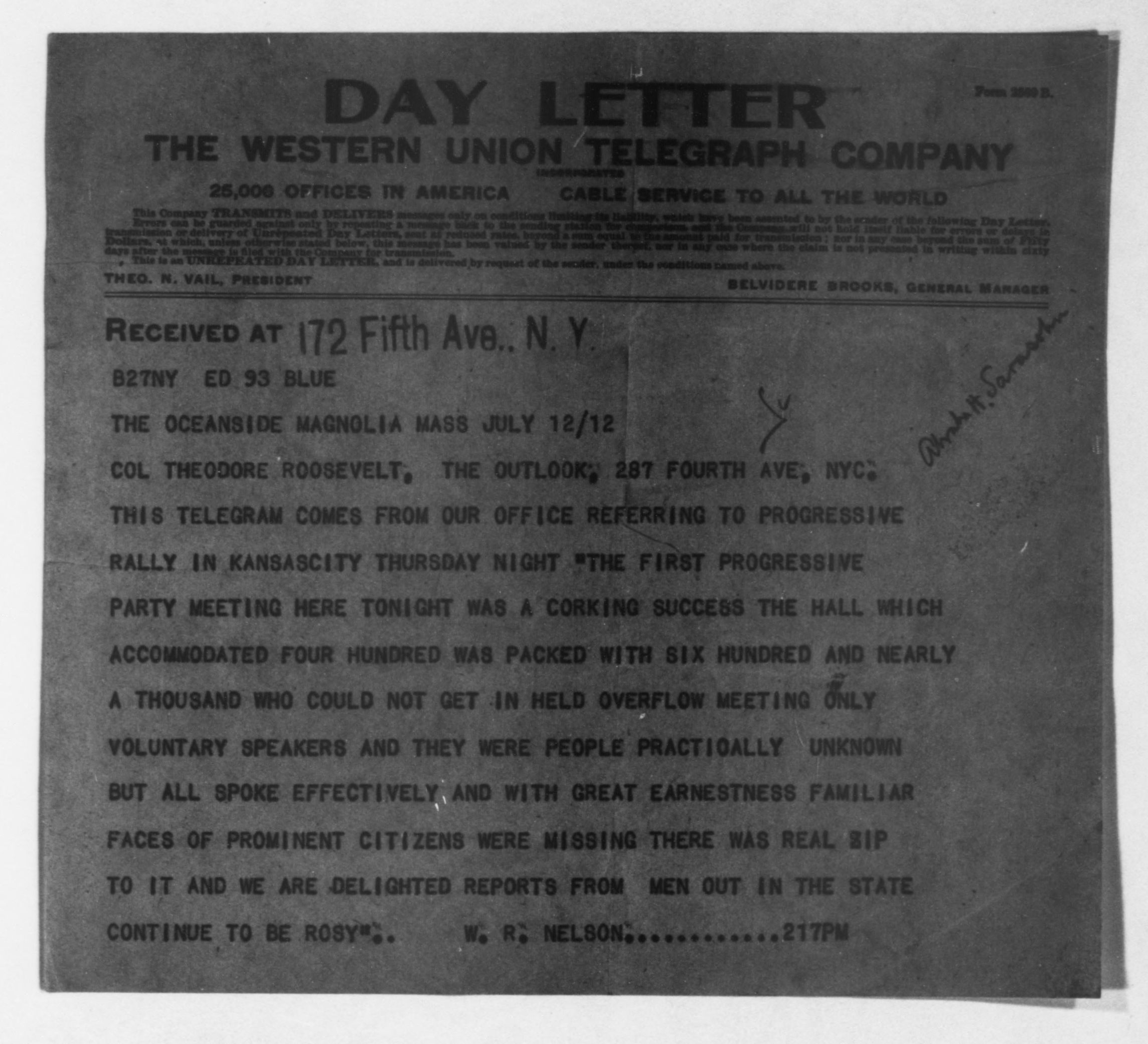 Scanned image of the current content page