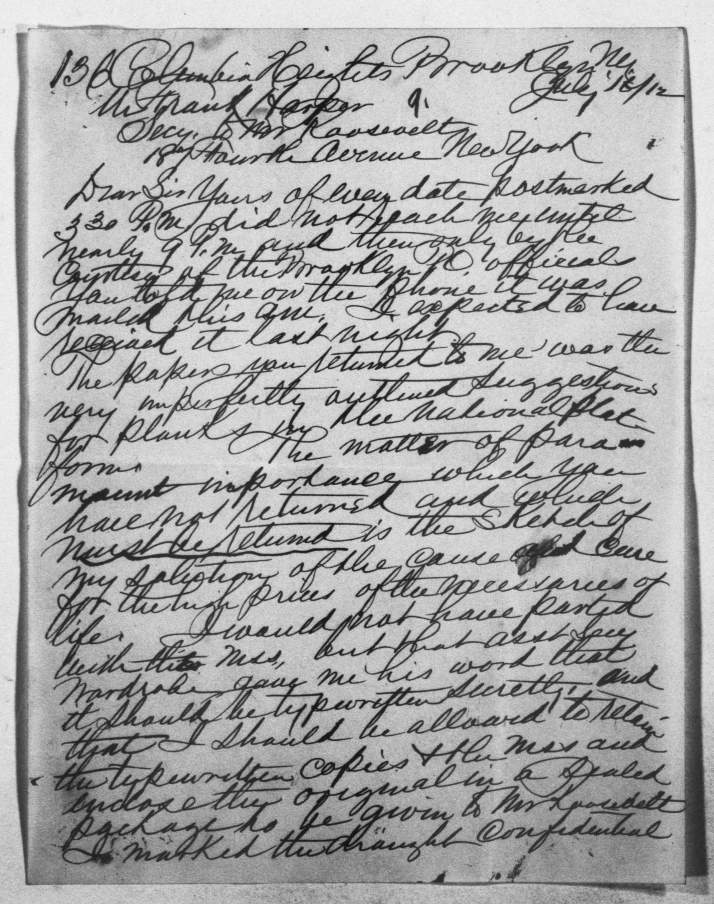 Scanned image of the current content page