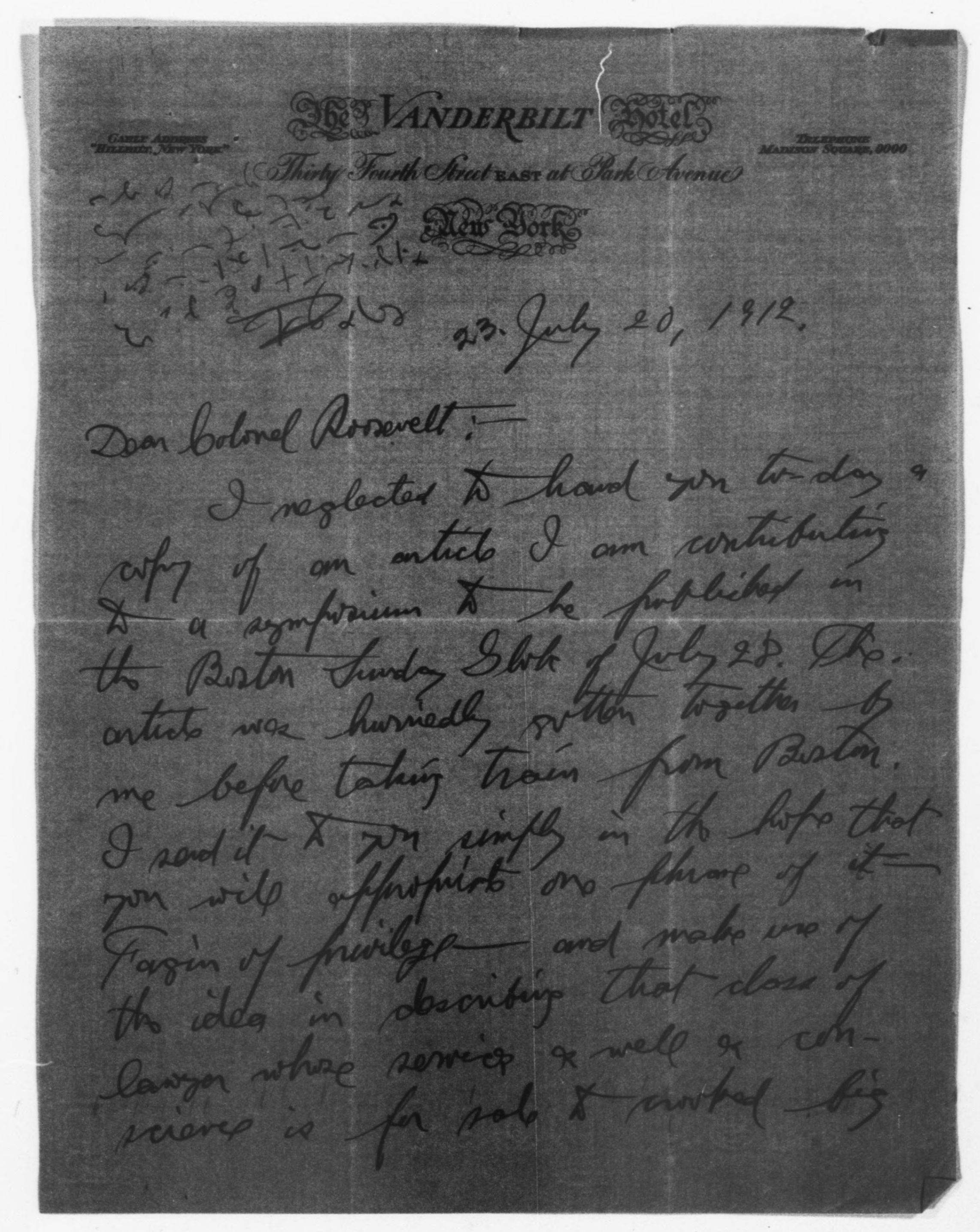 Scanned image of the current content page