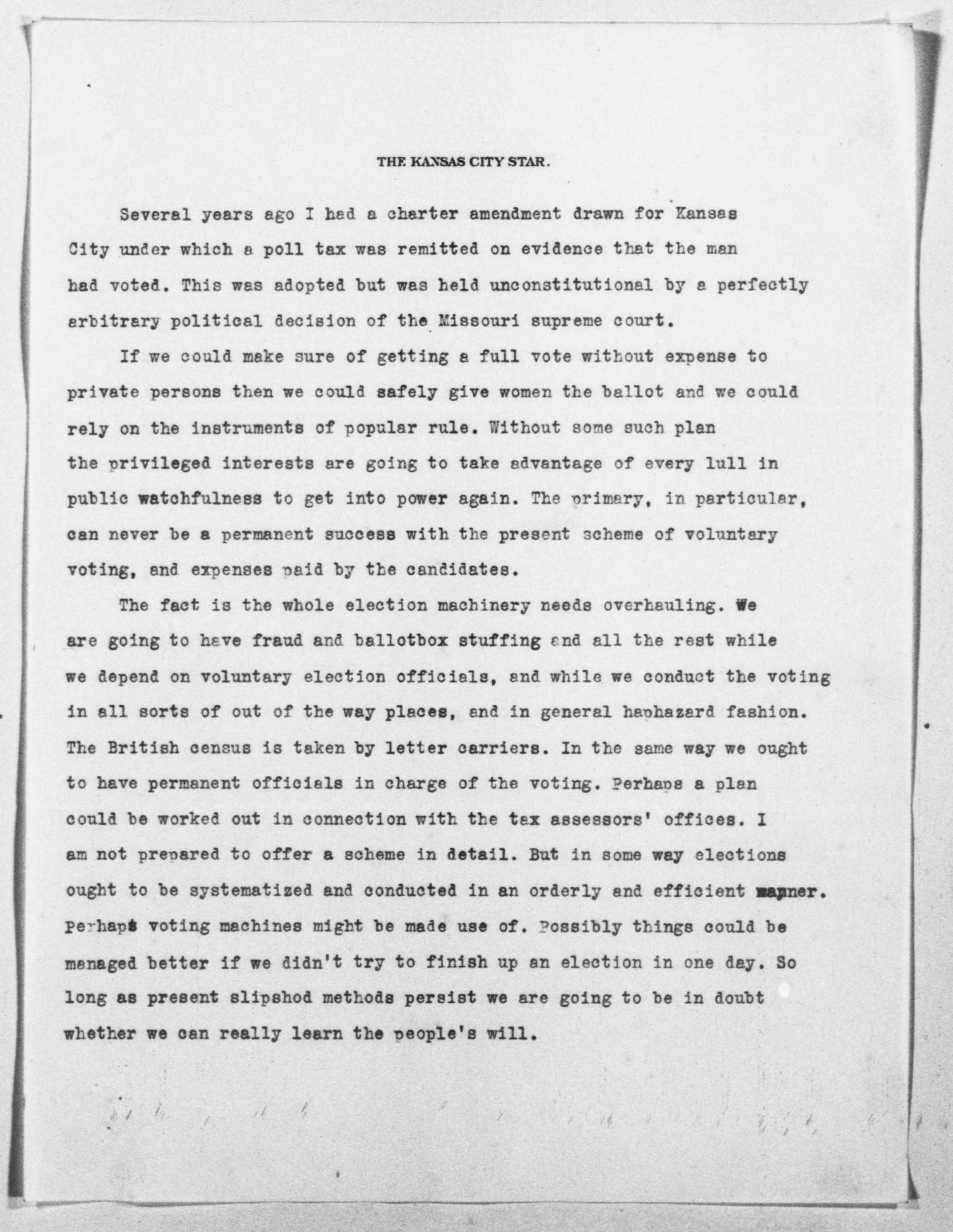 Scanned image of the current content page