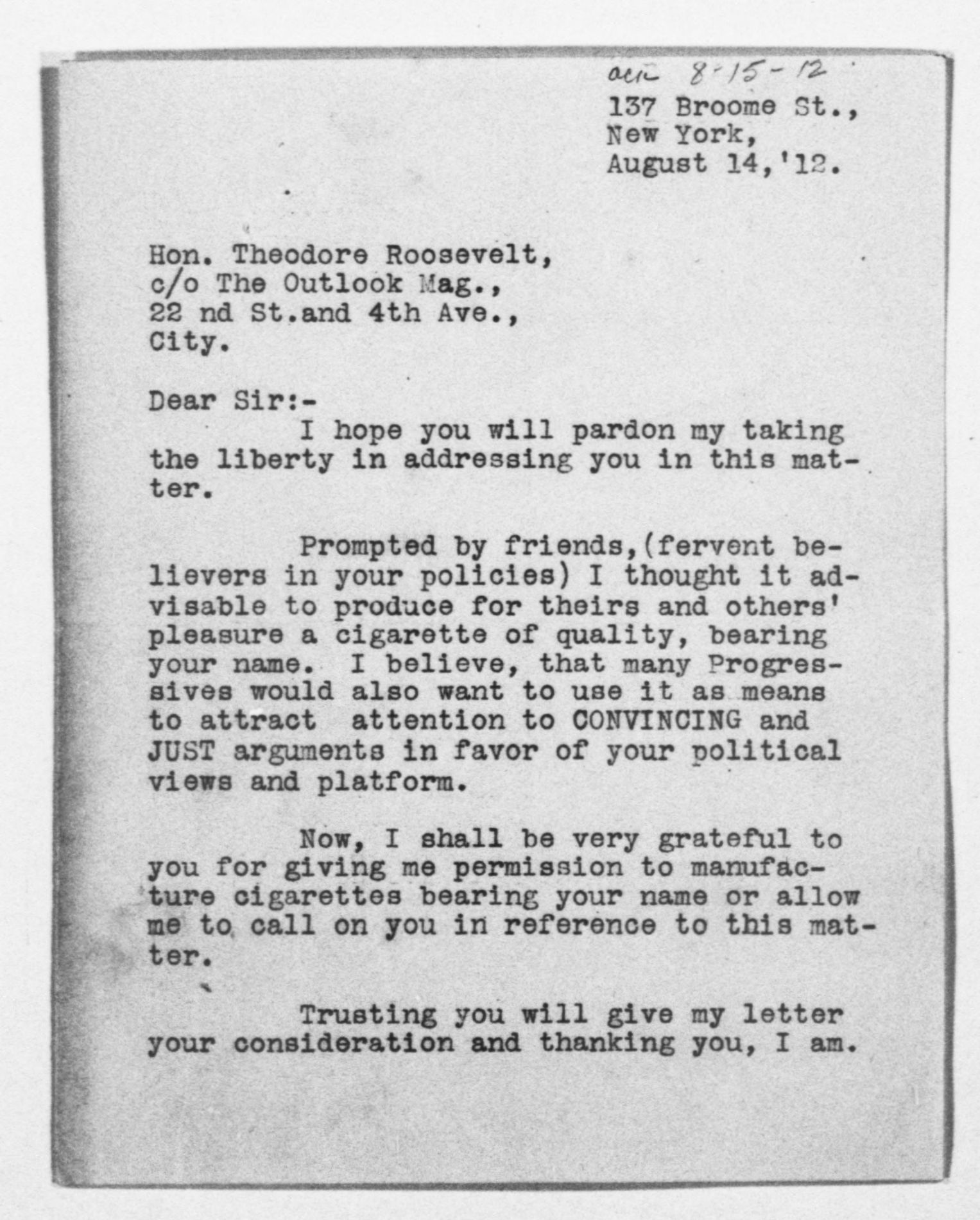 Scanned image of the current content page