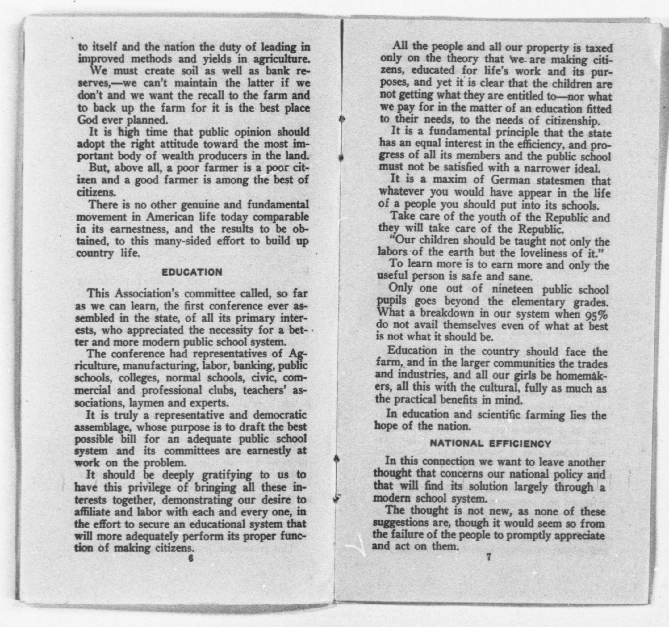 Scanned image of the current content page