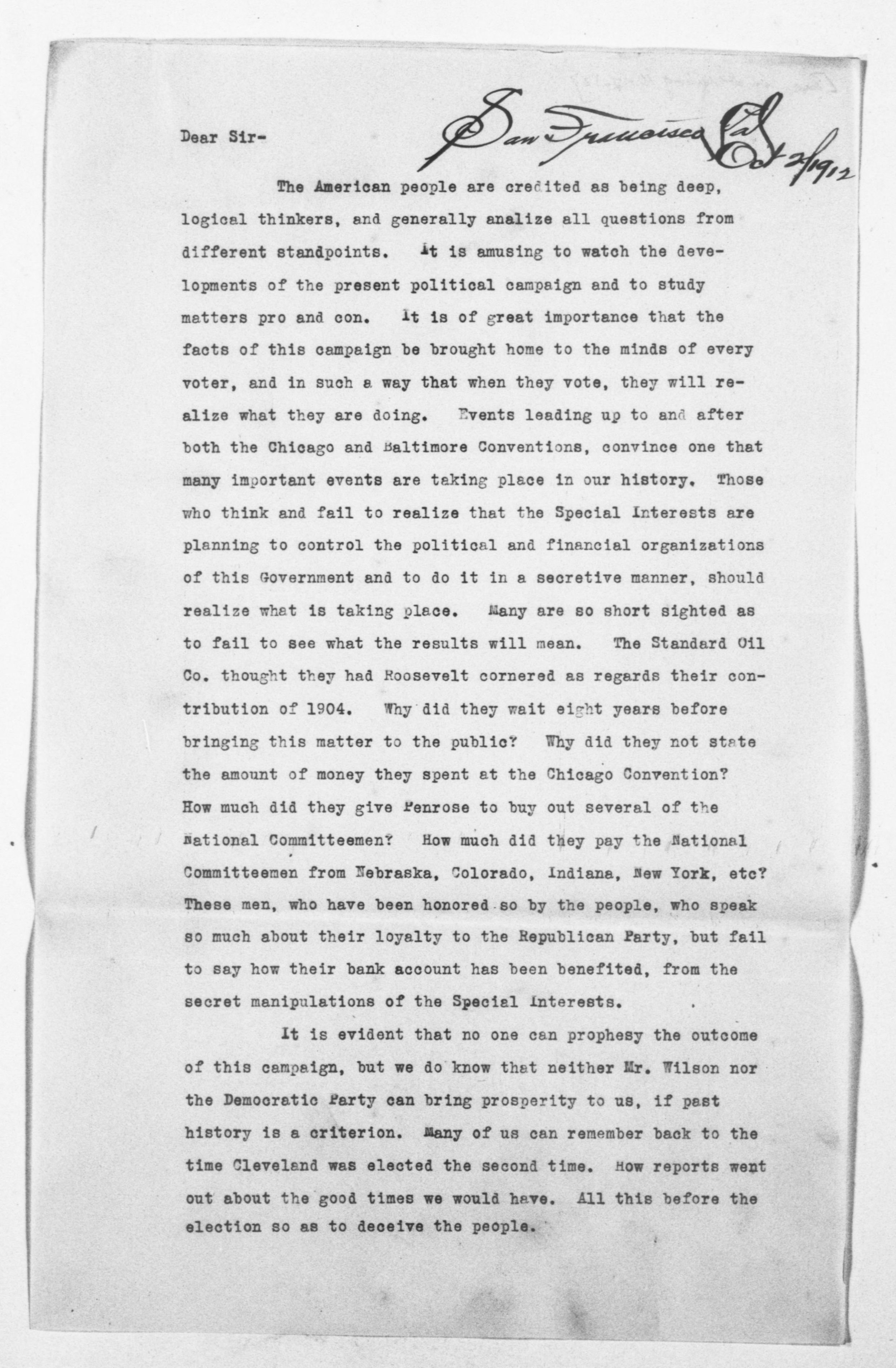 Scanned image of the current content page