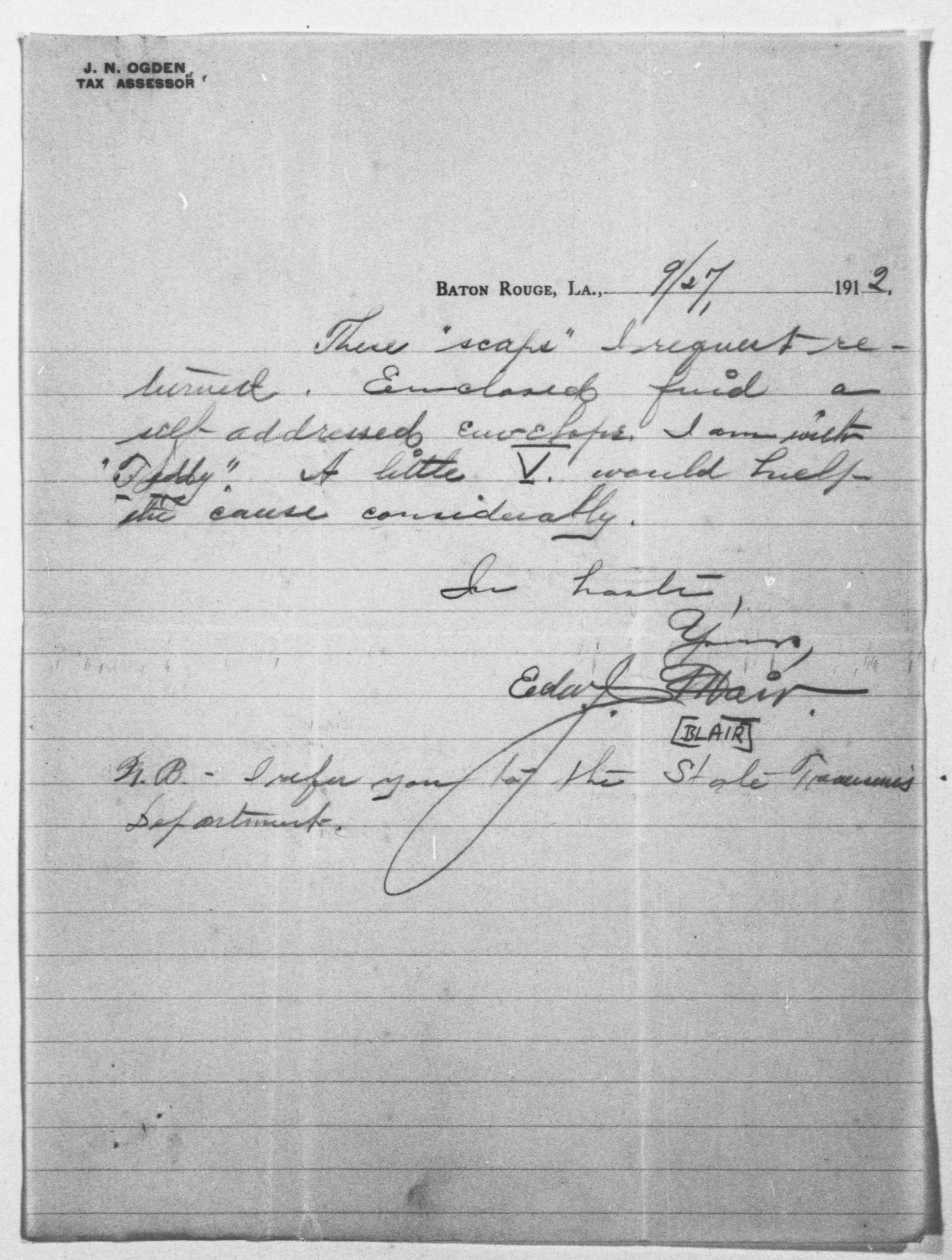 Scanned image of the current content page