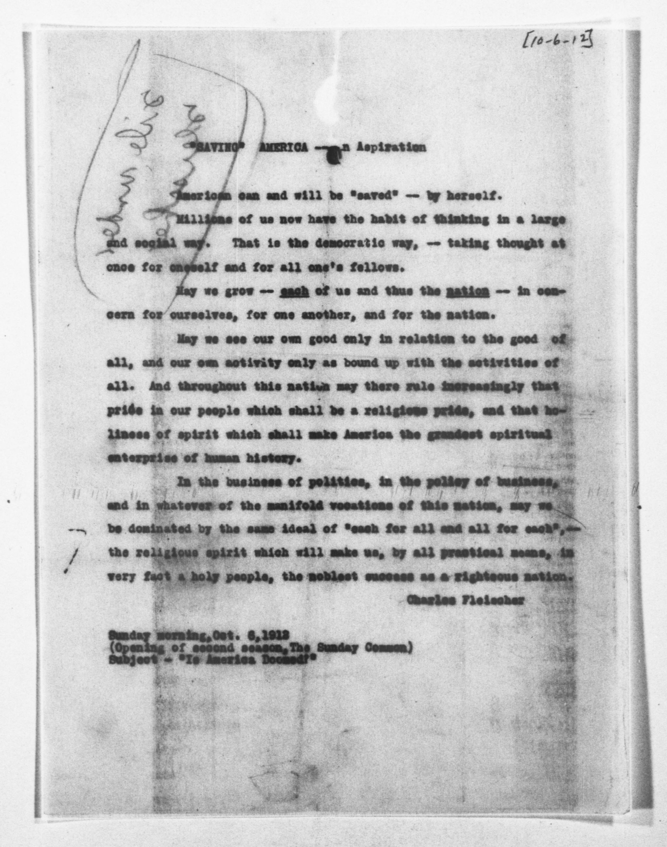 Scanned image of the current content page