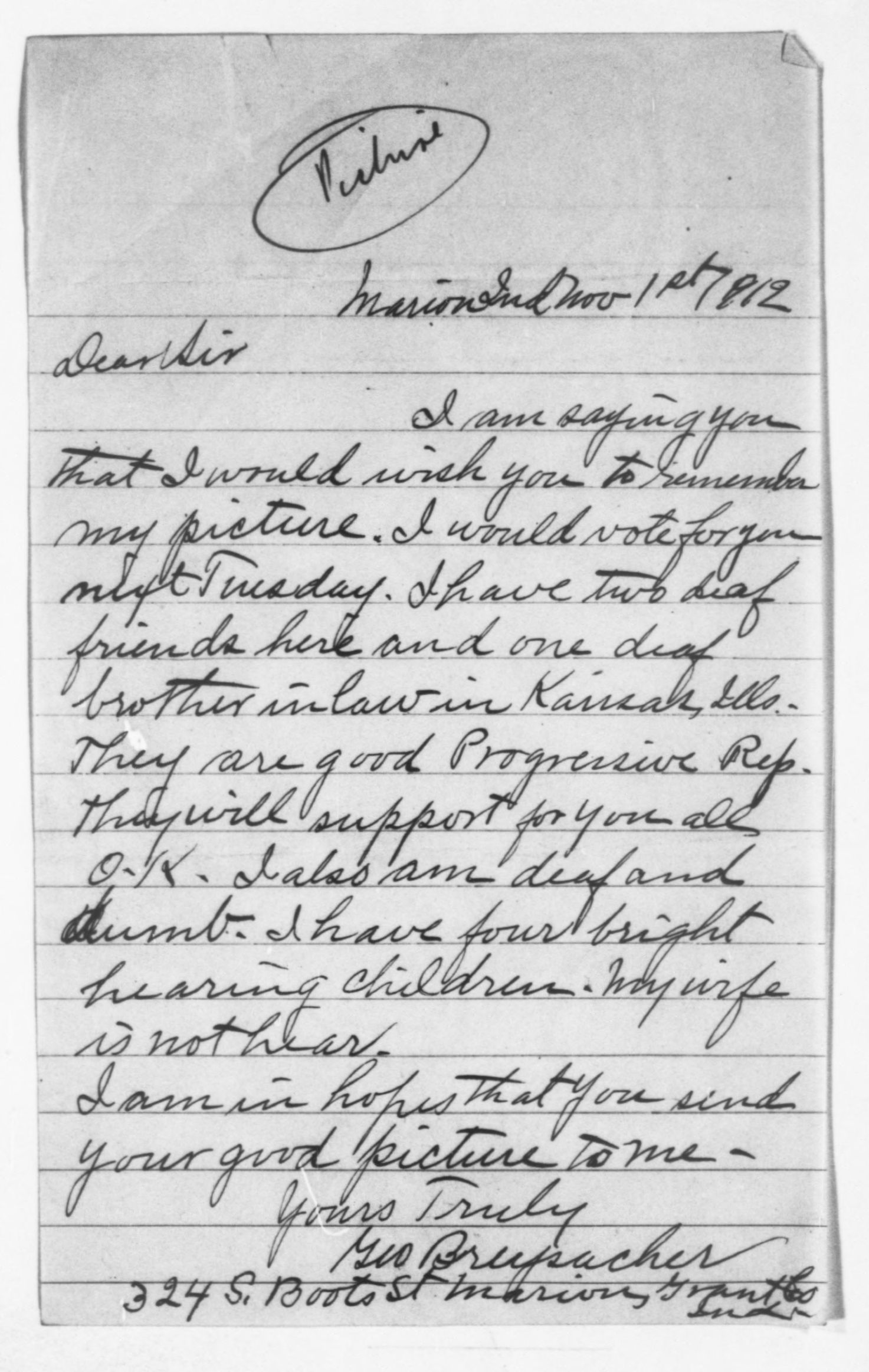 Scanned image of the current content page