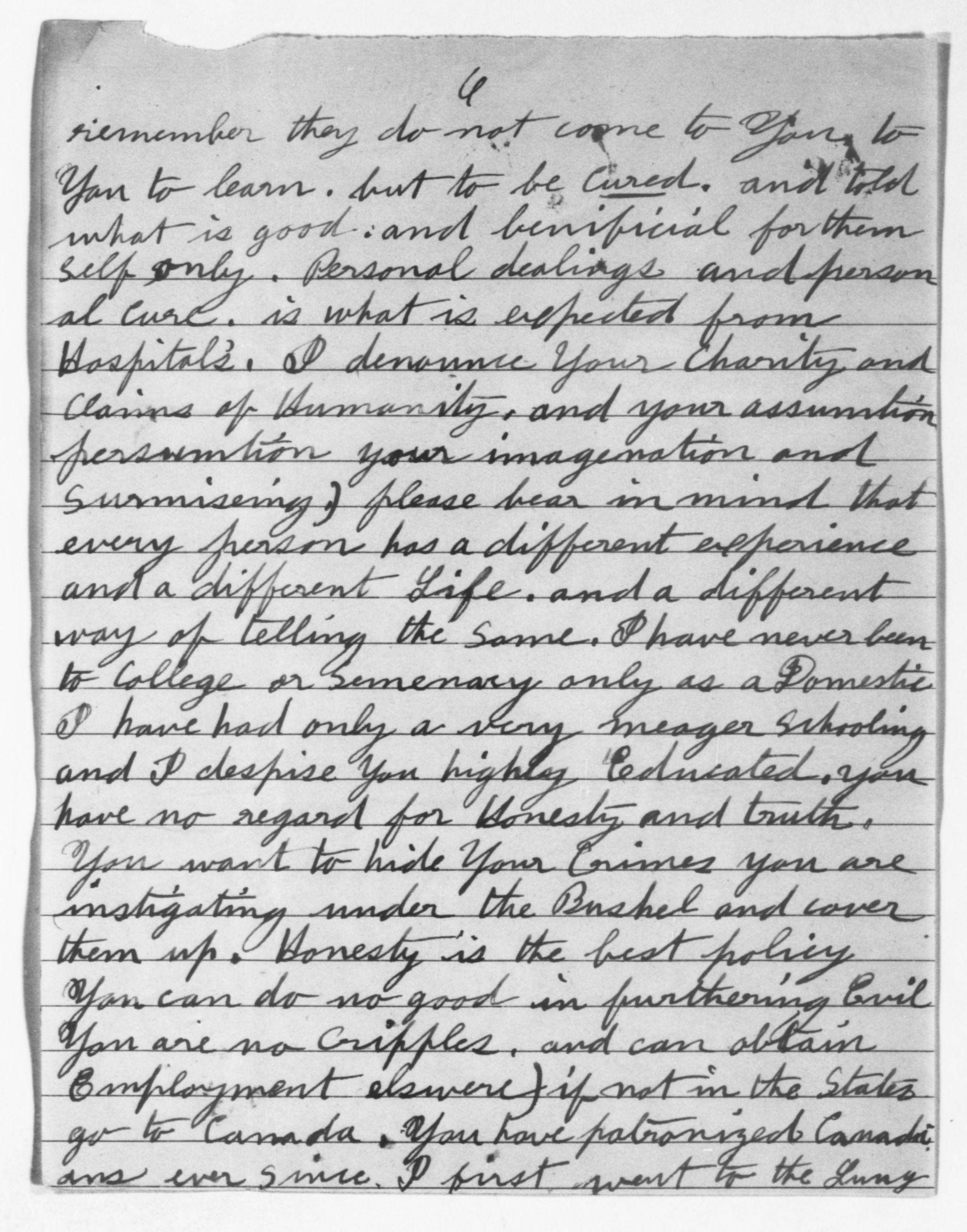 Scanned image of the current content page