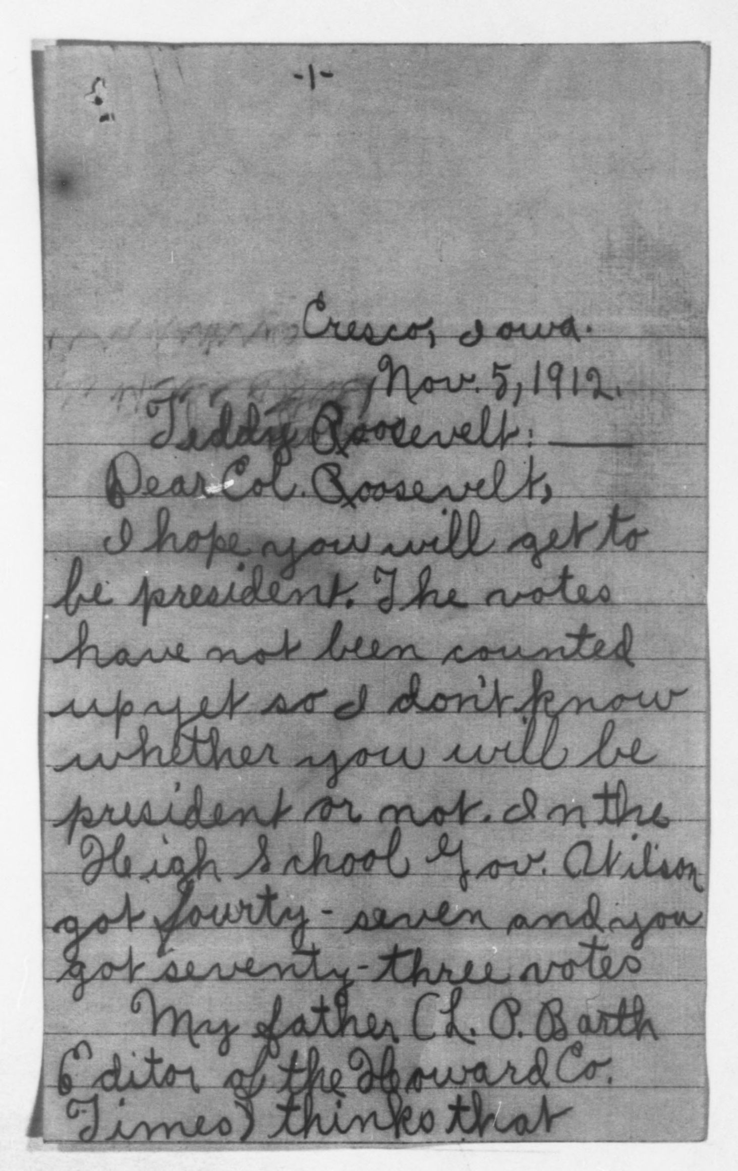 Scanned image of the current content page