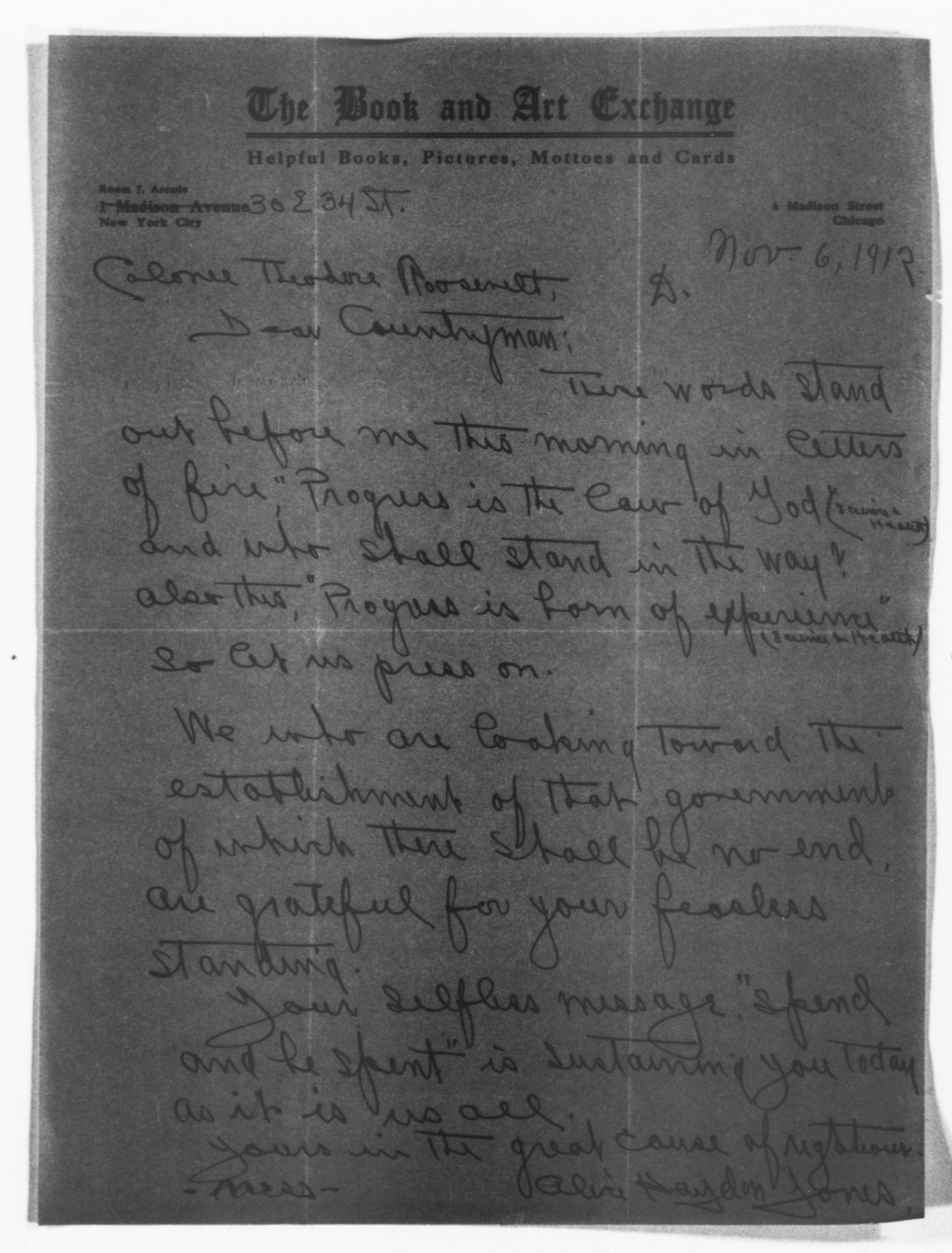 Scanned image of the current content page