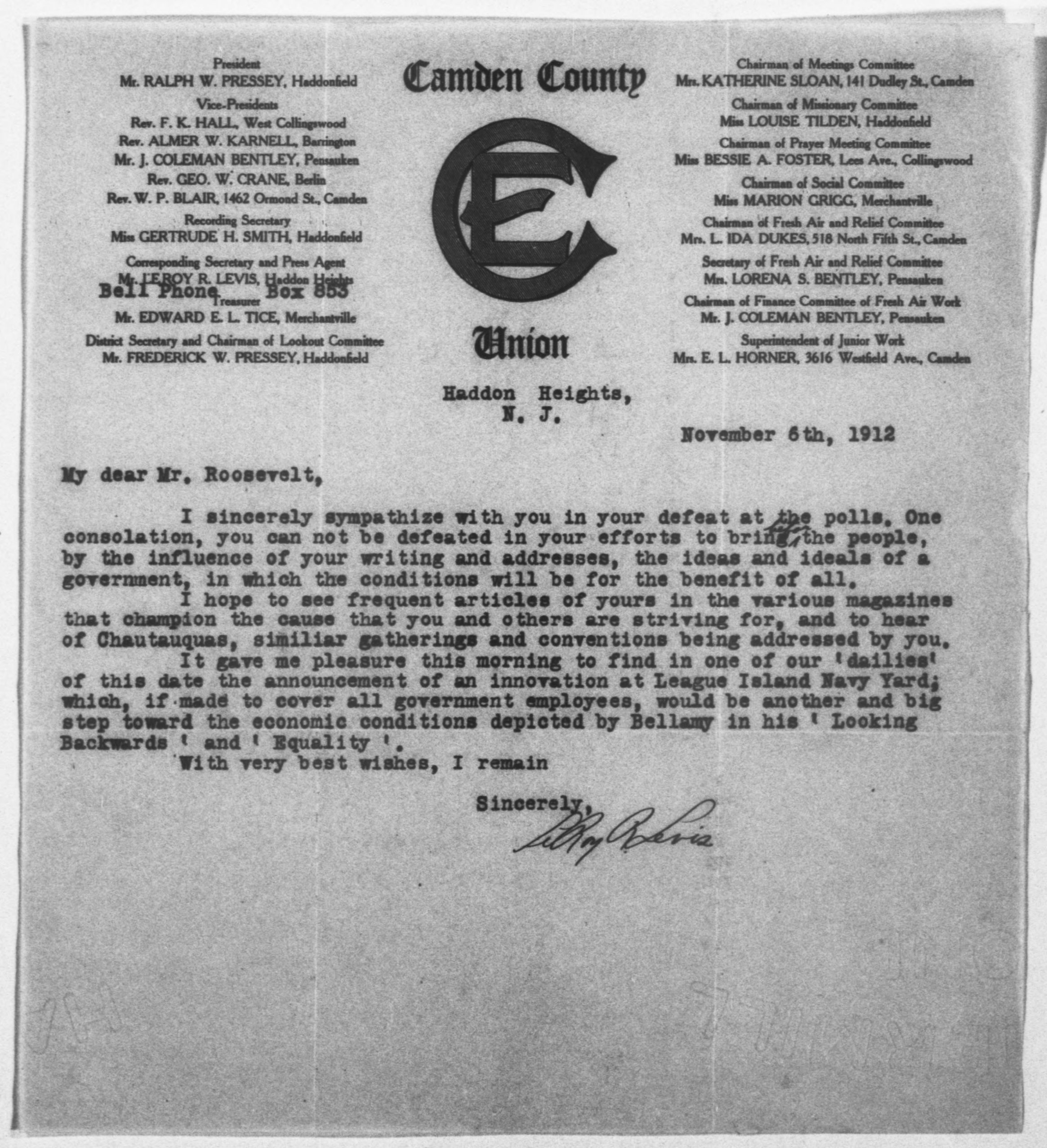 Scanned image of the current content page