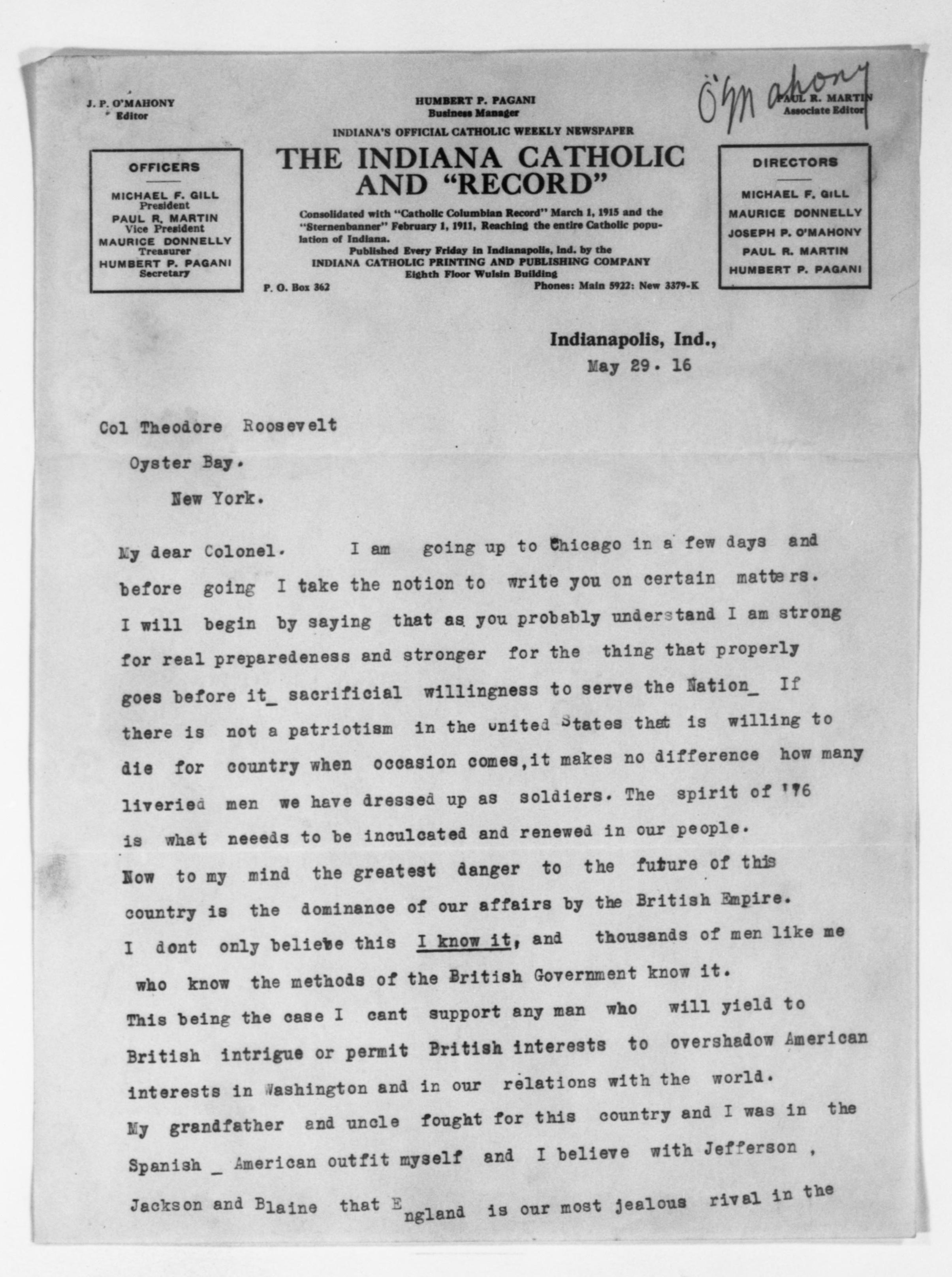 Scanned image of the current content page