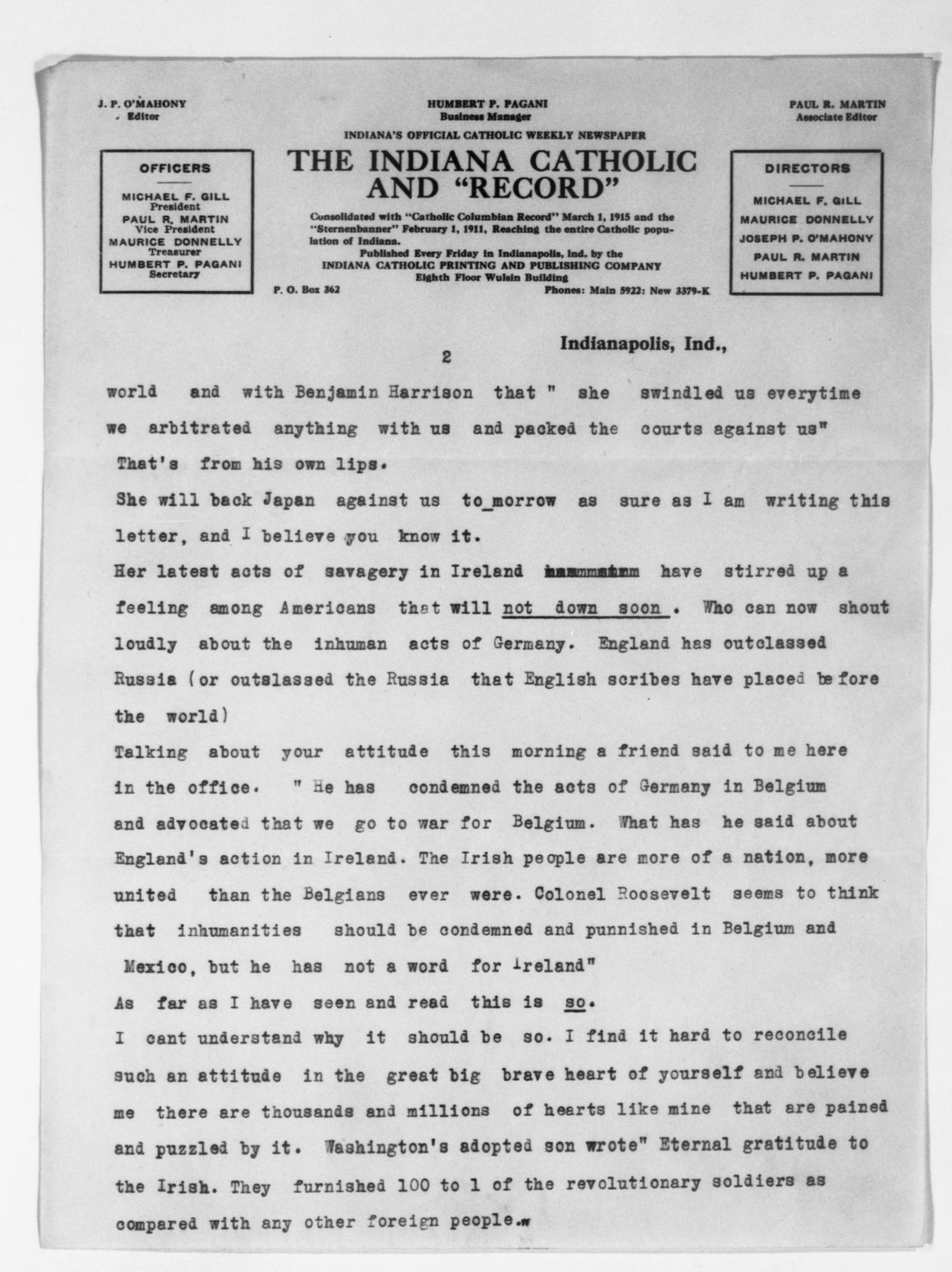 Scanned image of the current content page