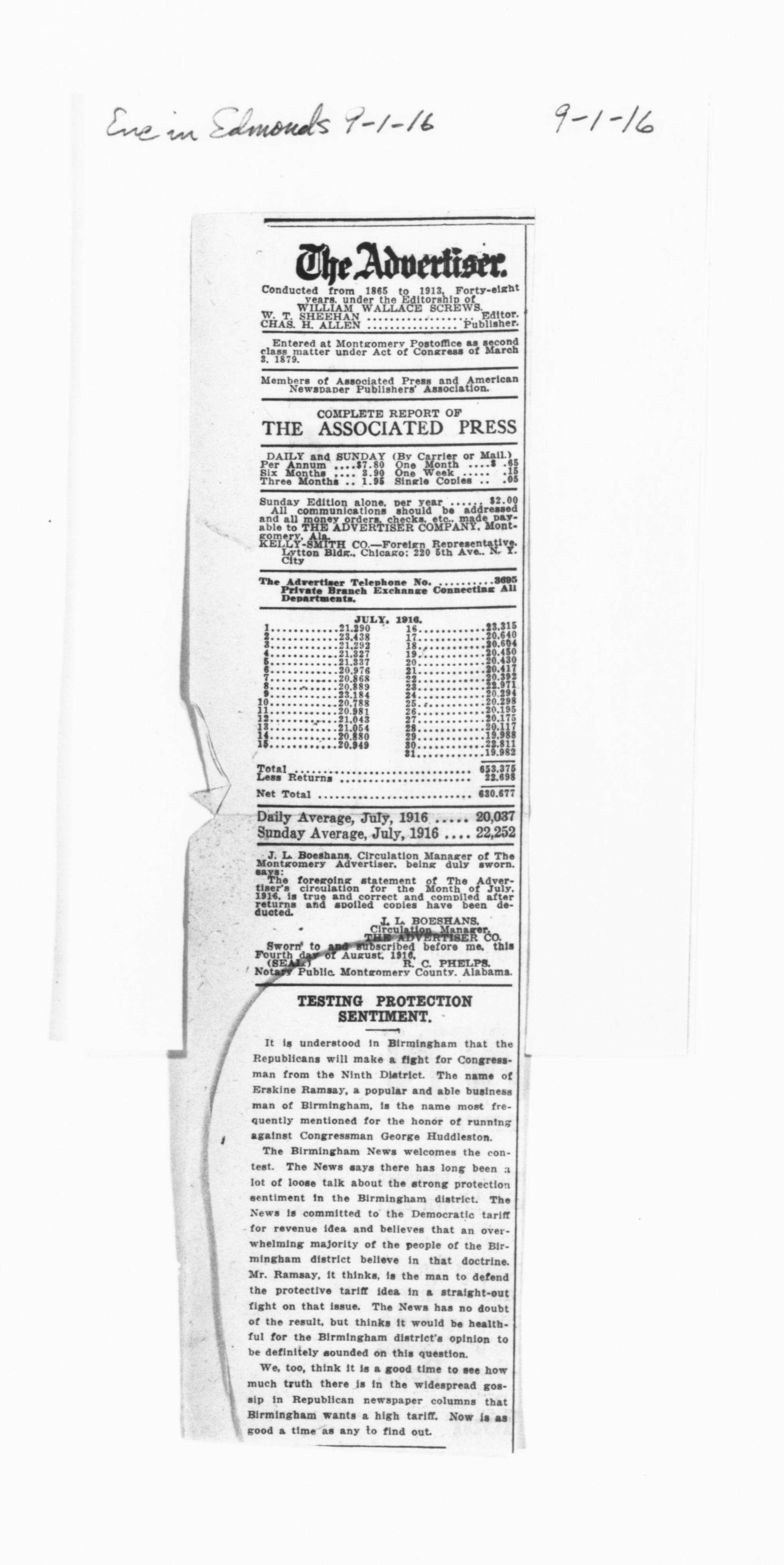 Scanned image of the current content page