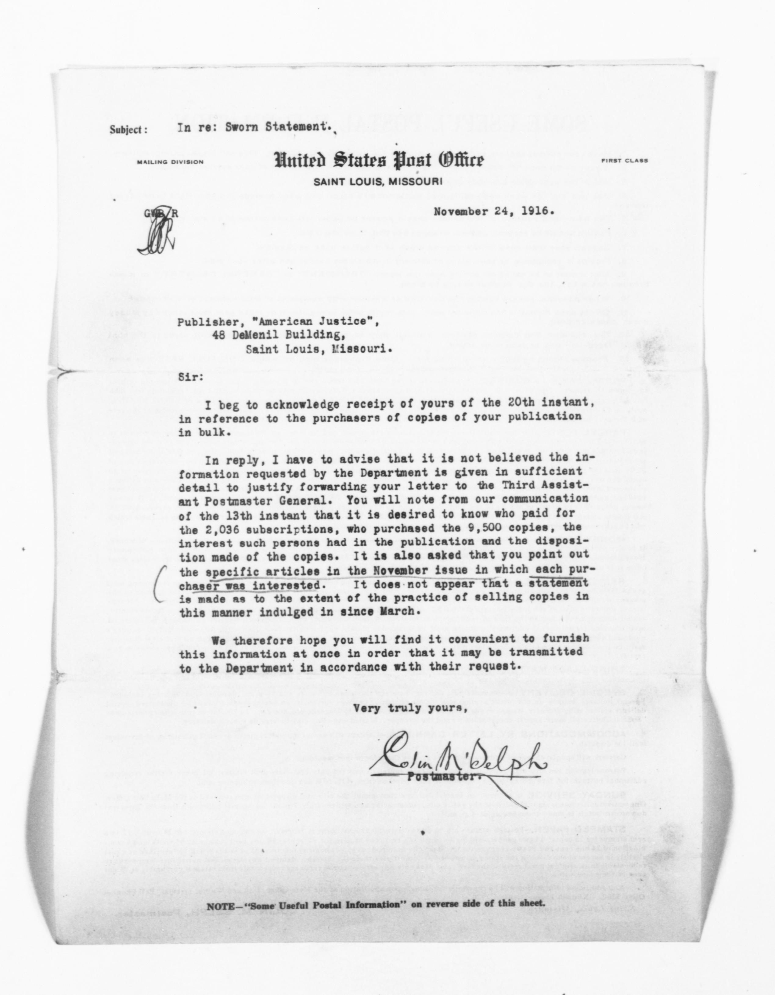 Scanned image of the current content page